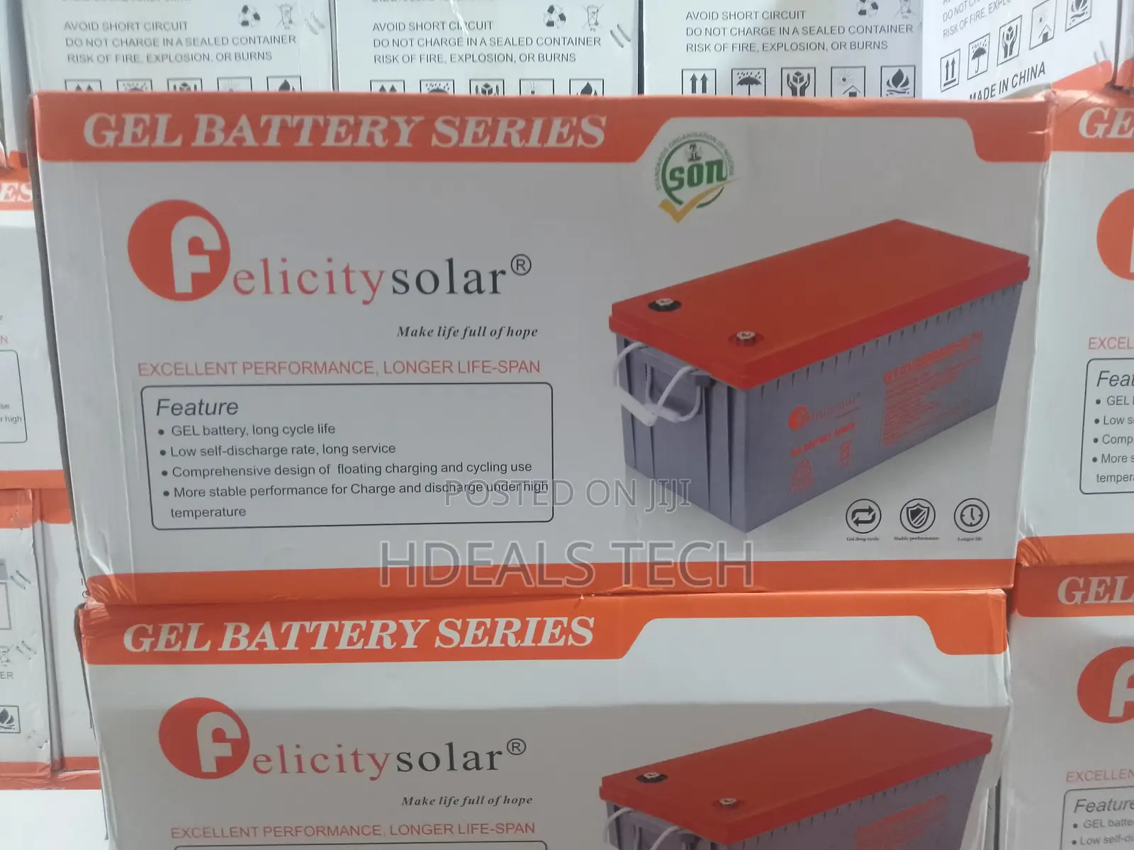 Felicity 12 v 200 Ah Gel Deep‐Cycle Battery – G12v200ah‐S