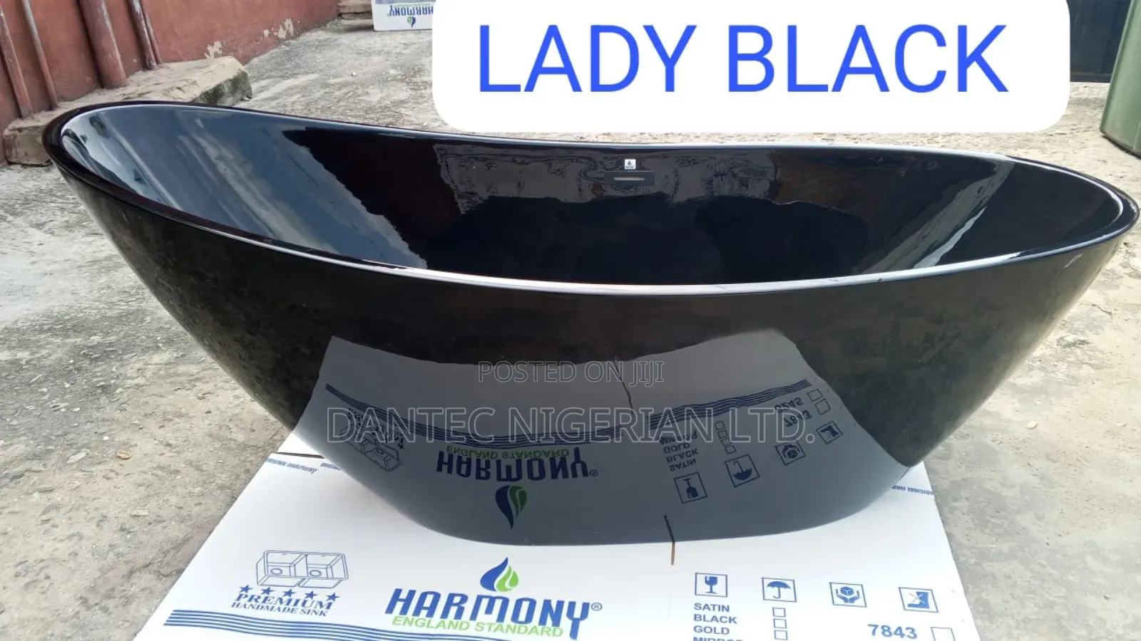 Black Mirror Acrylic Bathtub