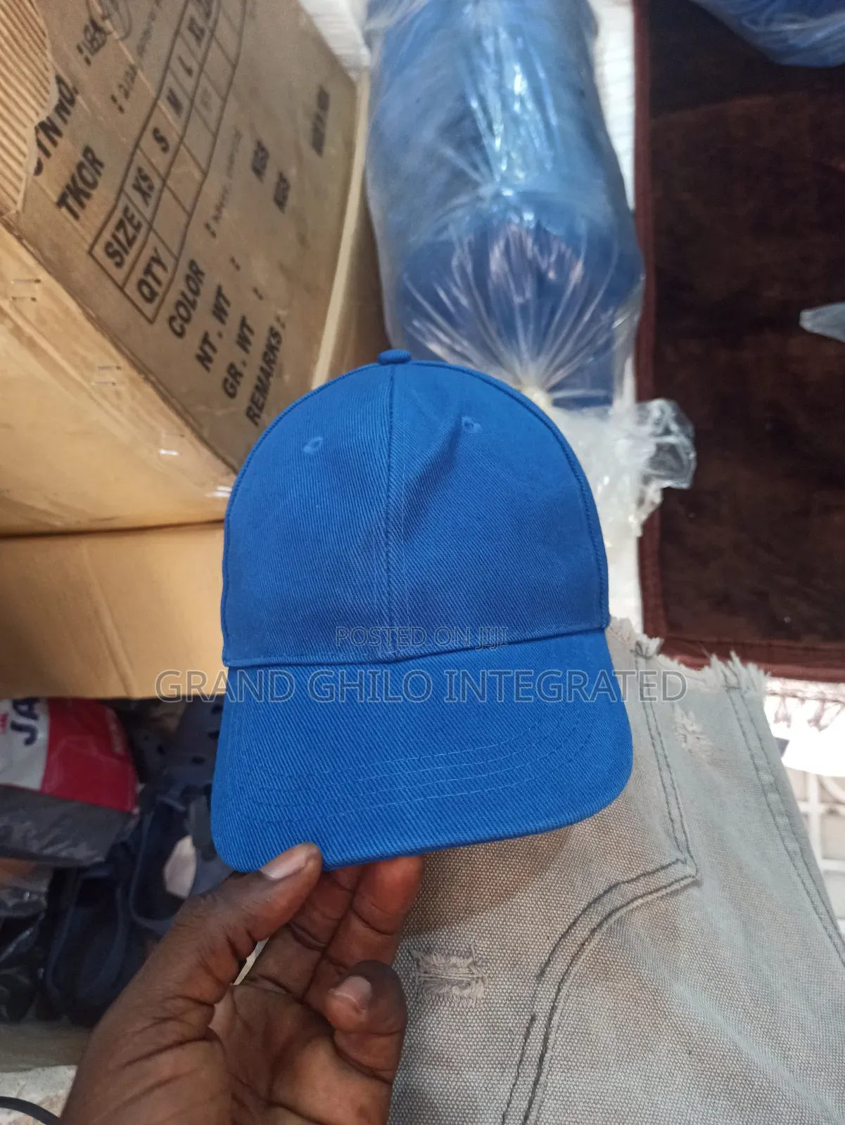 Quality Plain Caps Blue
