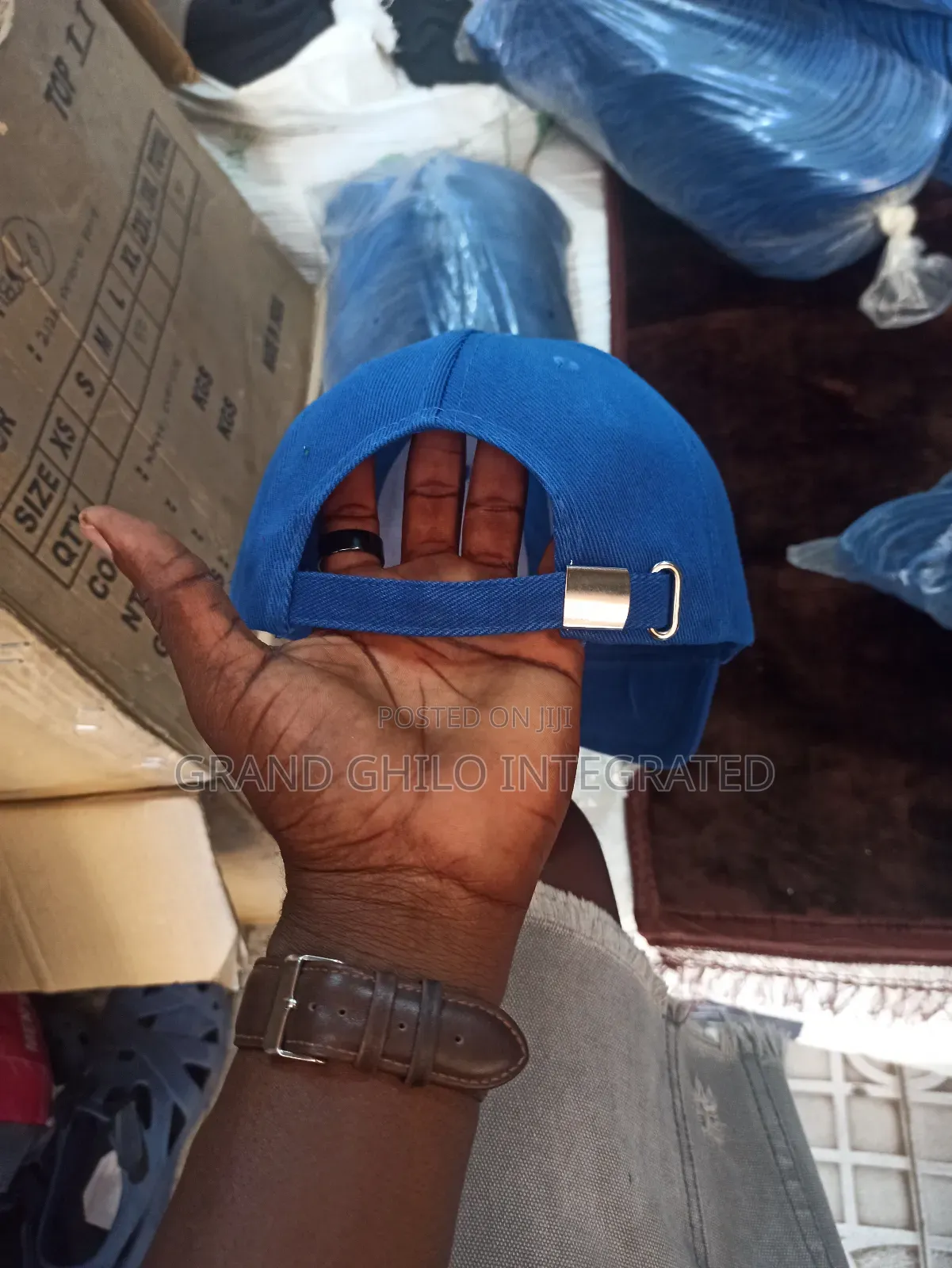 Quality Plain Caps Blue