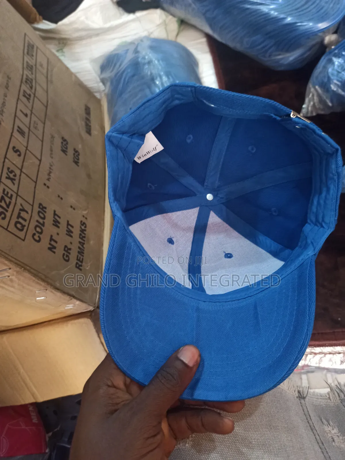 Quality Plain Caps Blue