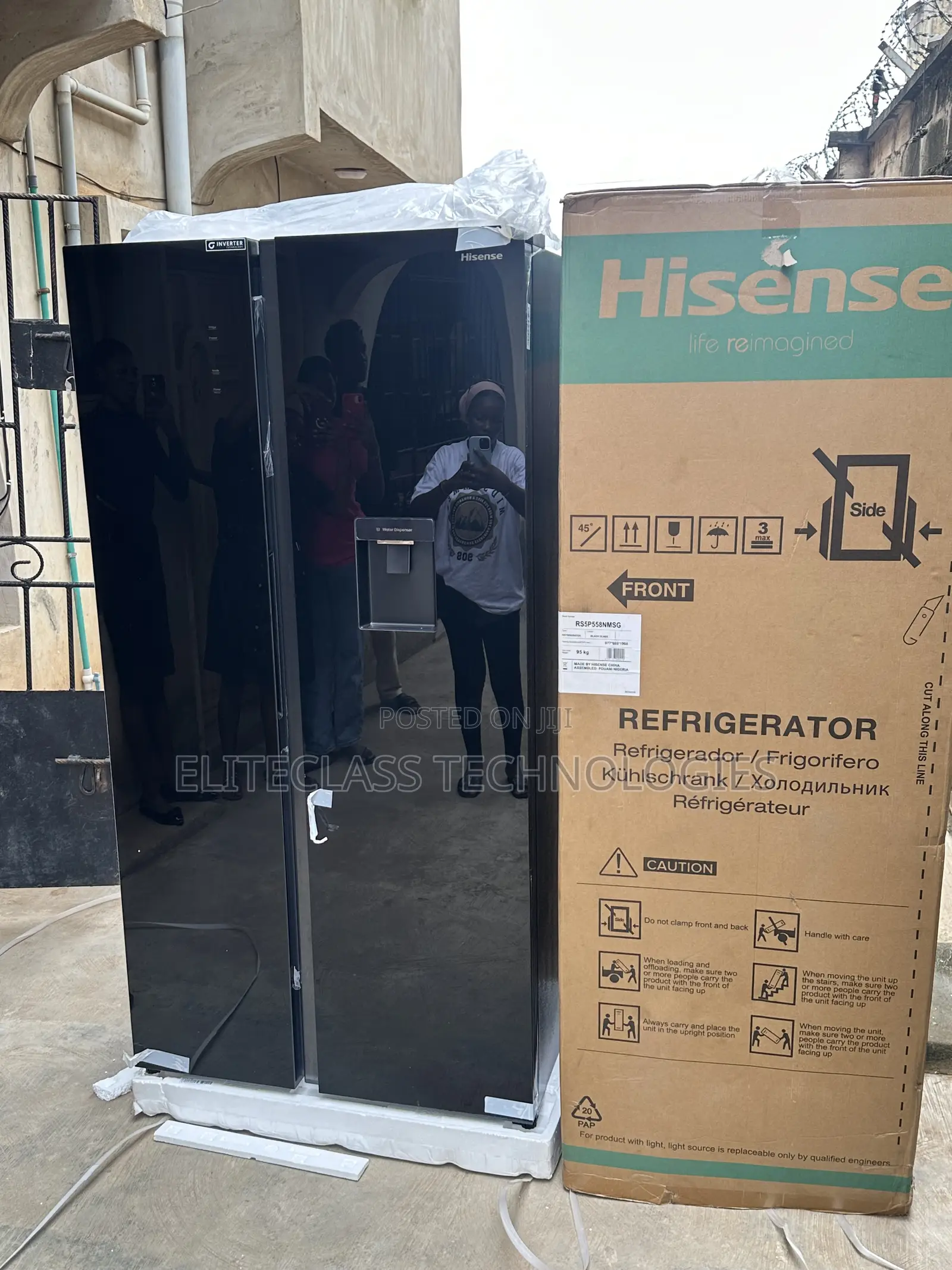 Hisense 529l Premium Side-by-Side Fridge 529l Ref5p558nmsg