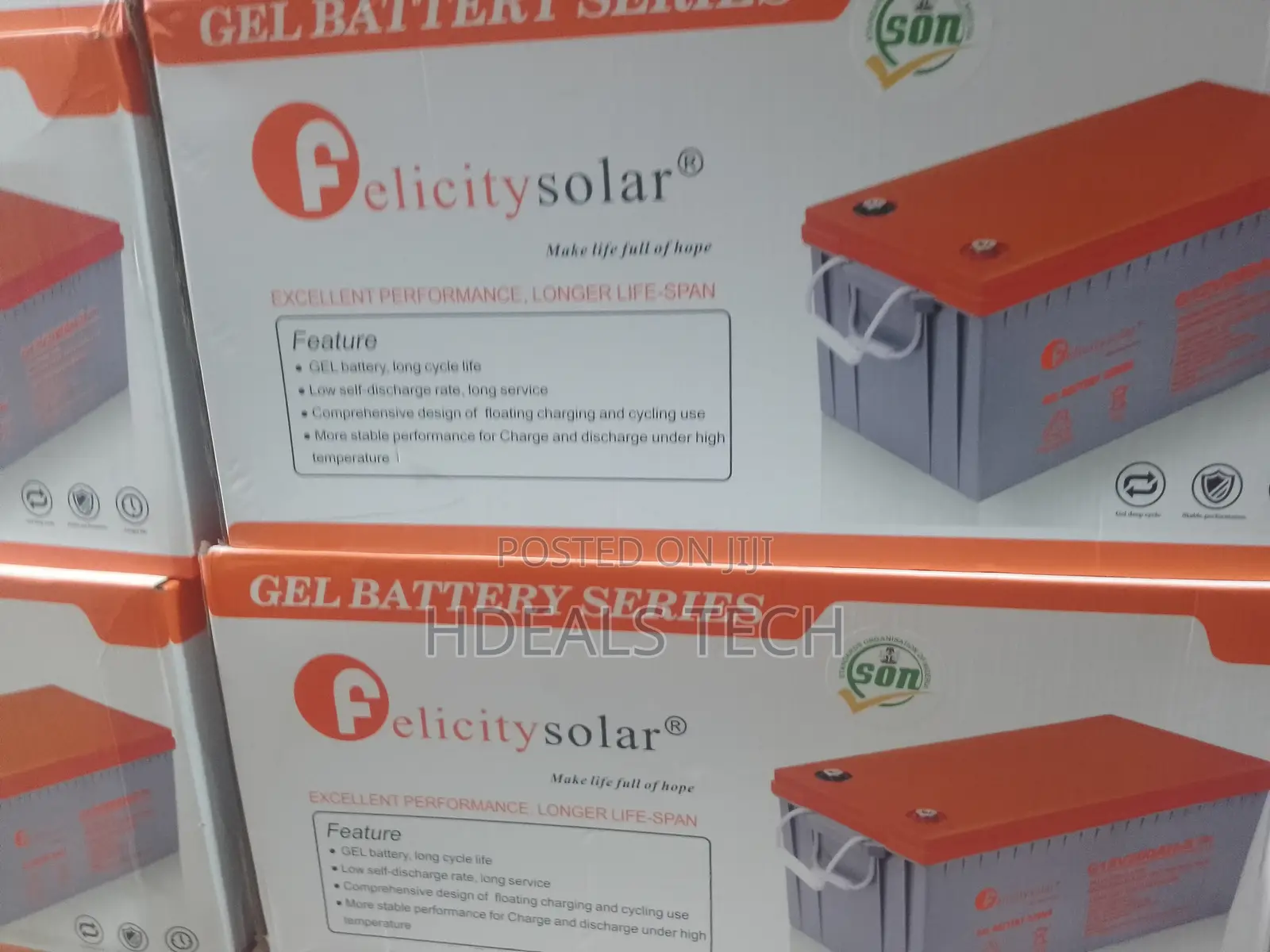 Felicity 200ah/12v G12v200ah‐S – Gel Deep Cycle for Solar