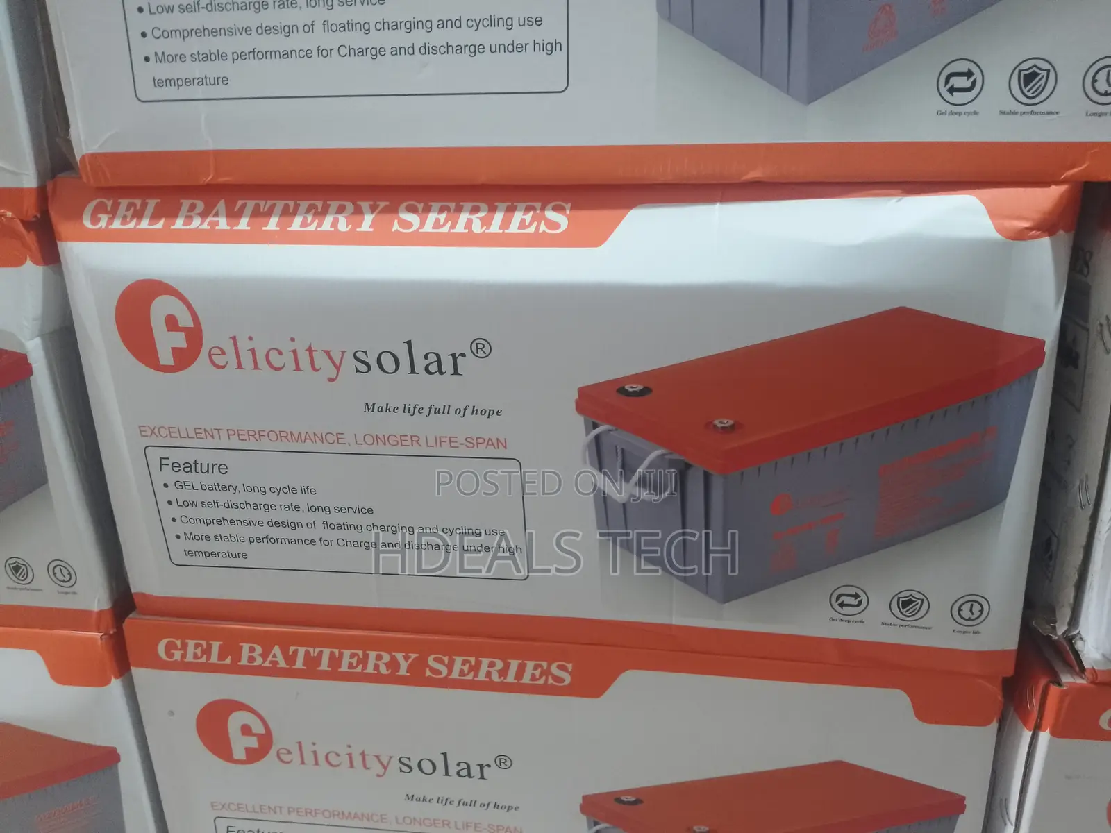G12v200ah‐S 12 v/200ah Felicity Solar Gel Battery