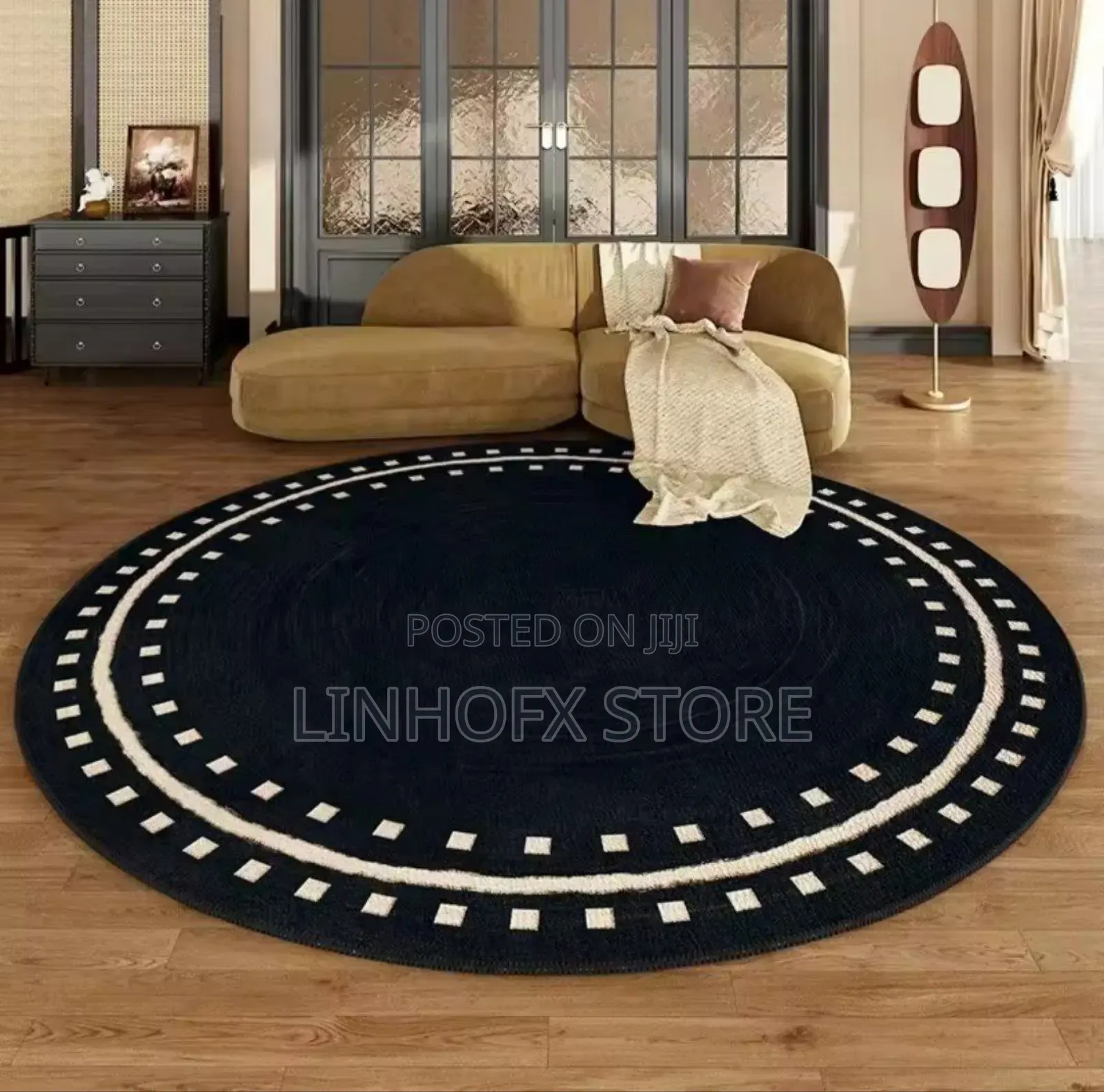 Round 3d Center Rugs (7by7)Cm