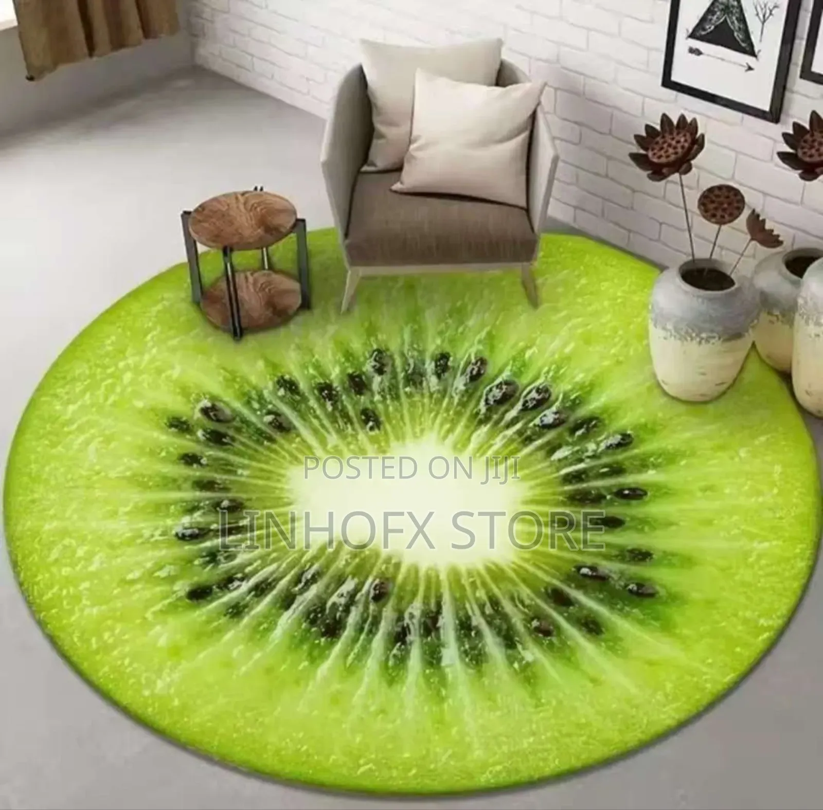 Round 3d Center Rugs (7by7)Cm