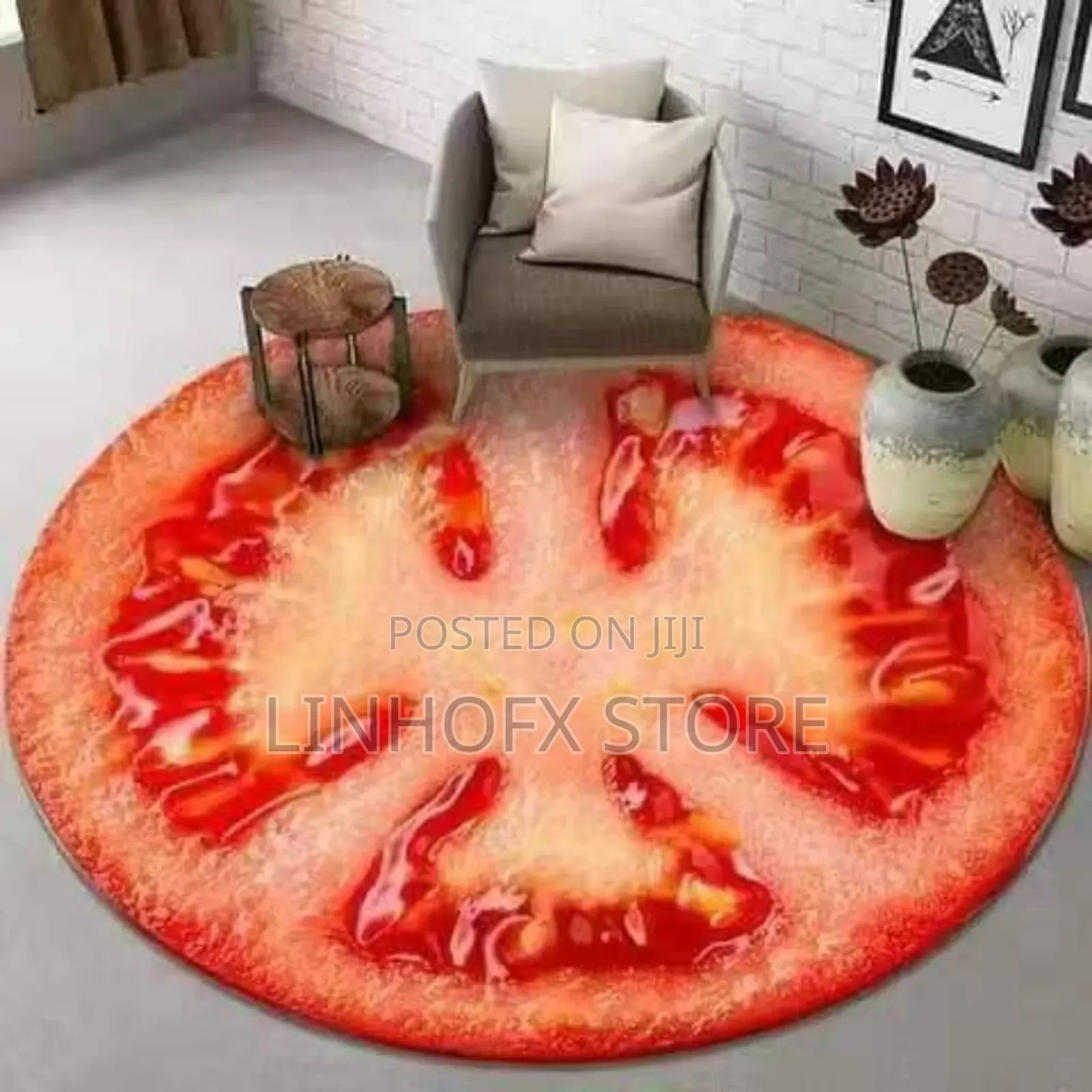 Round 3d Center Rugs (7by7)Cm