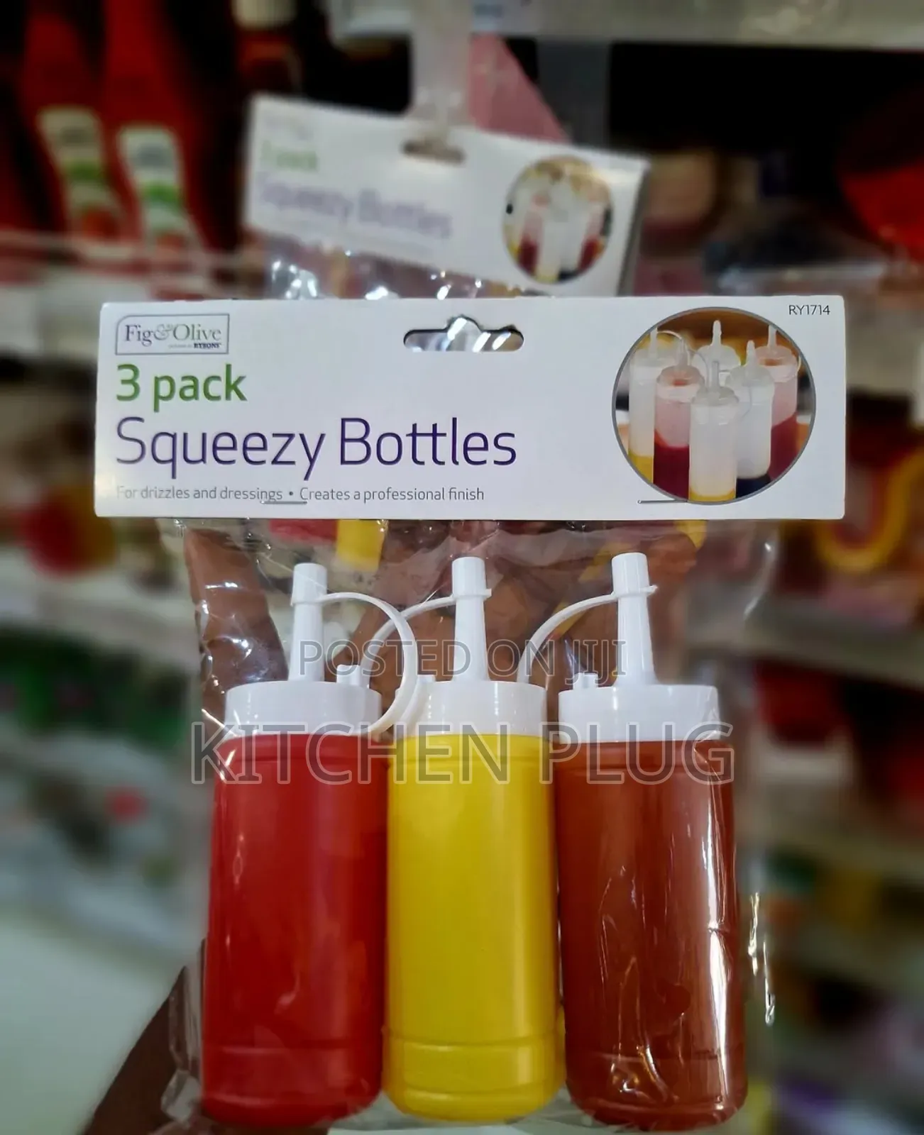 Squeezy Bottles - Assorted Colours - Pack of 3
