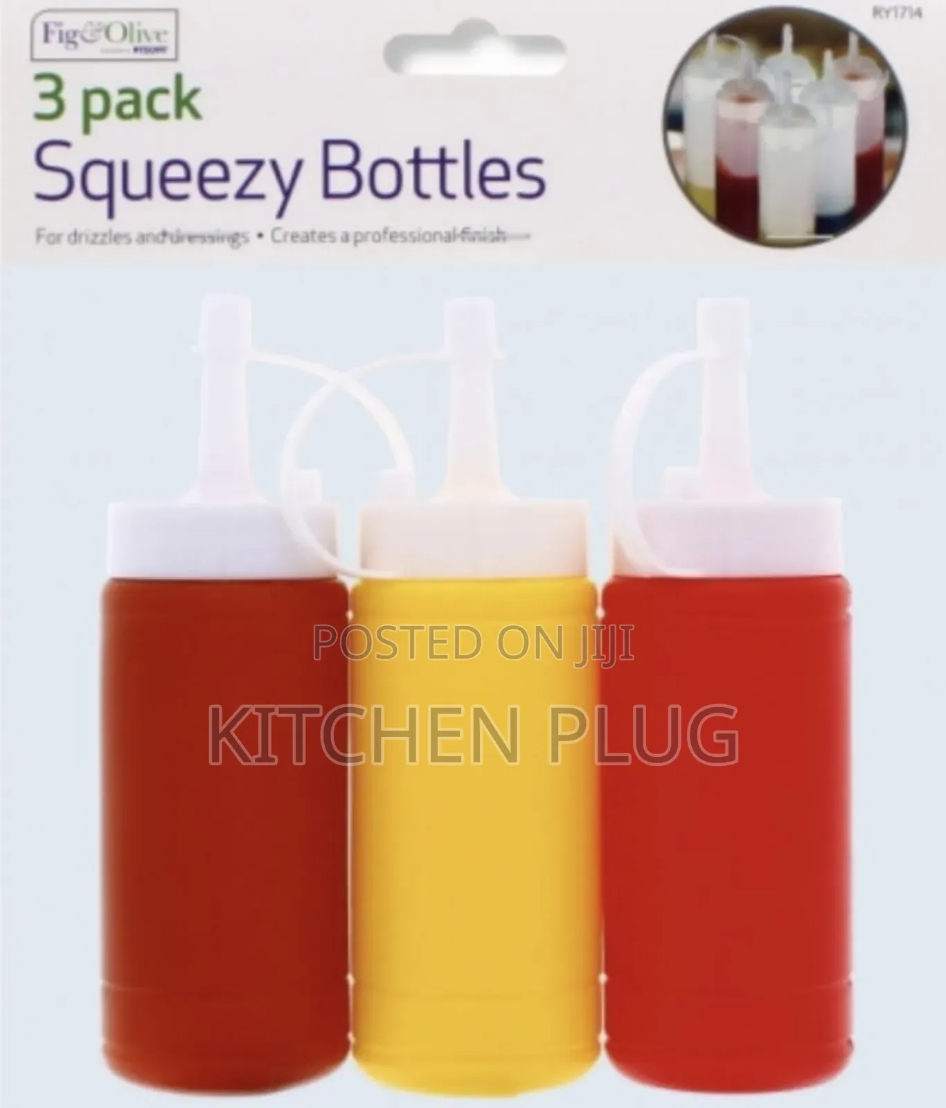 Squeezy Bottles - Assorted Colours - Pack of 3