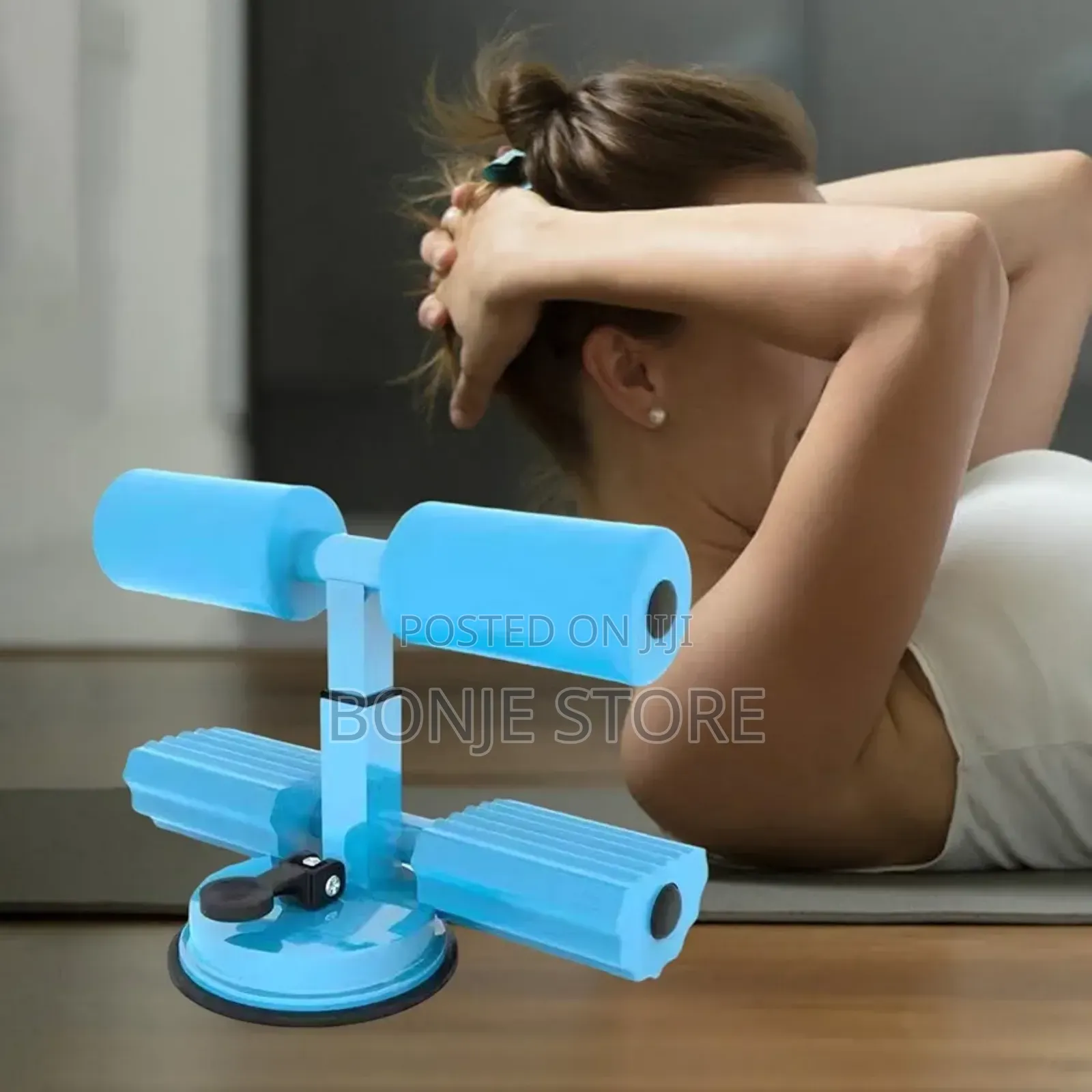 Self Suction Adjustable Sit Up Floor Bar Abdominal Training