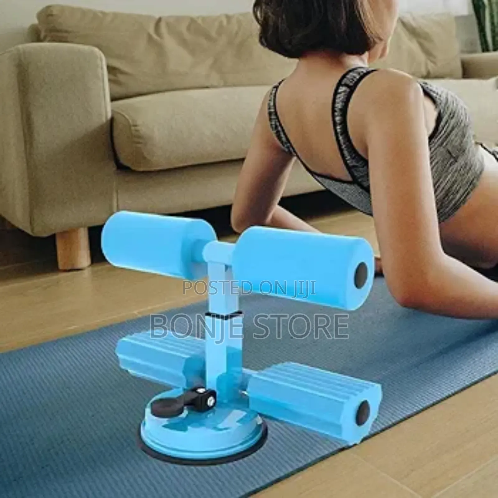 Self Suction Adjustable Sit Up Floor Bar Abdominal Training