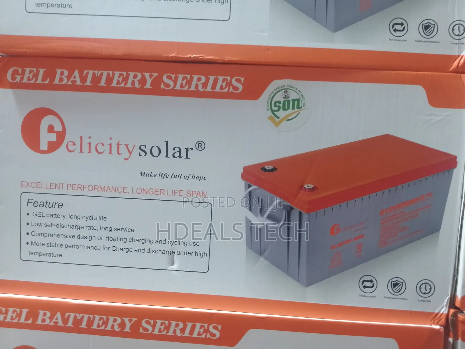G12v200ah‐S – Felicity 200ah Gel Battery for Off‐Grid Power