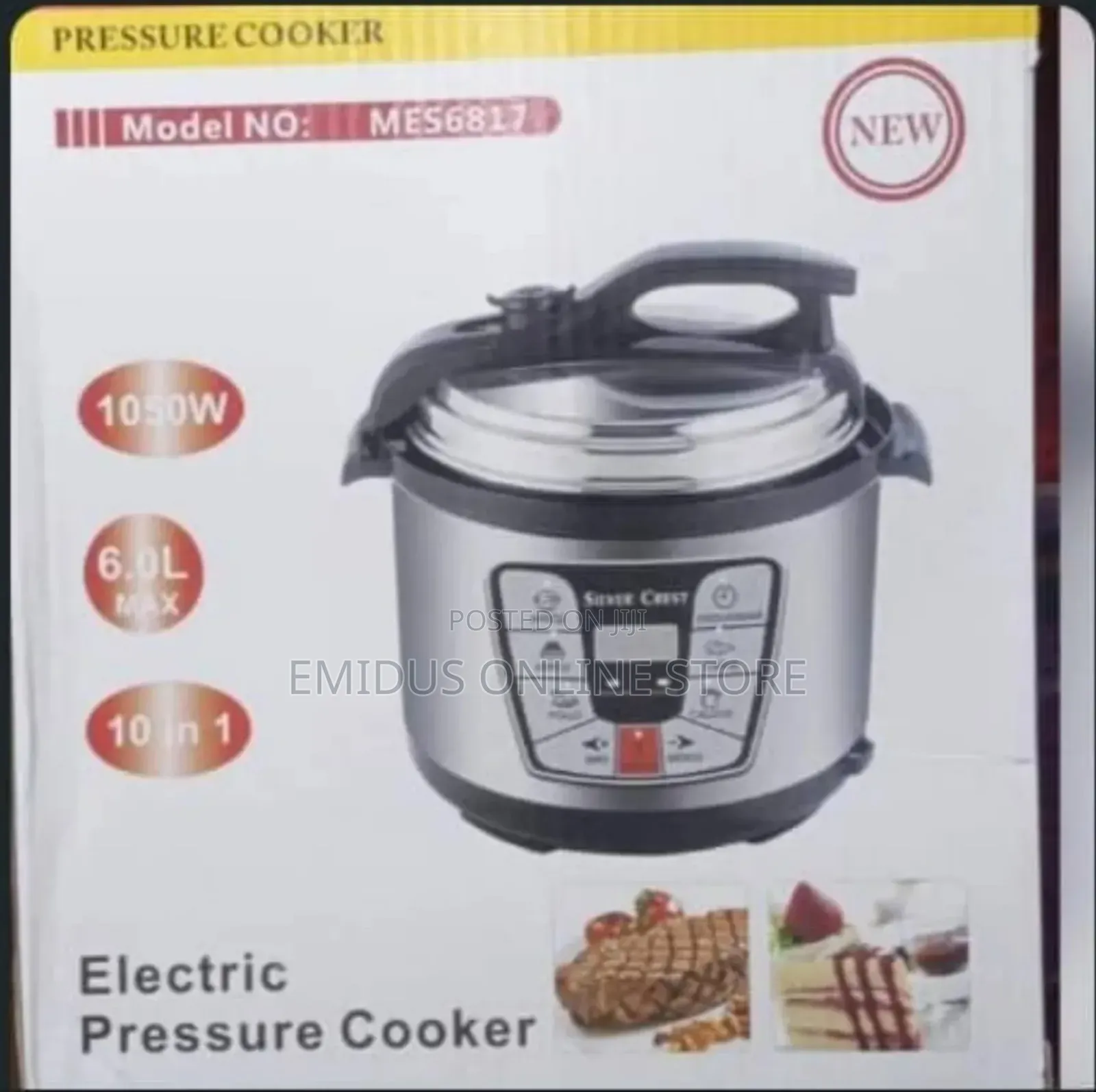 New Electric Pressure Cooker 6.0litres 10-in-1