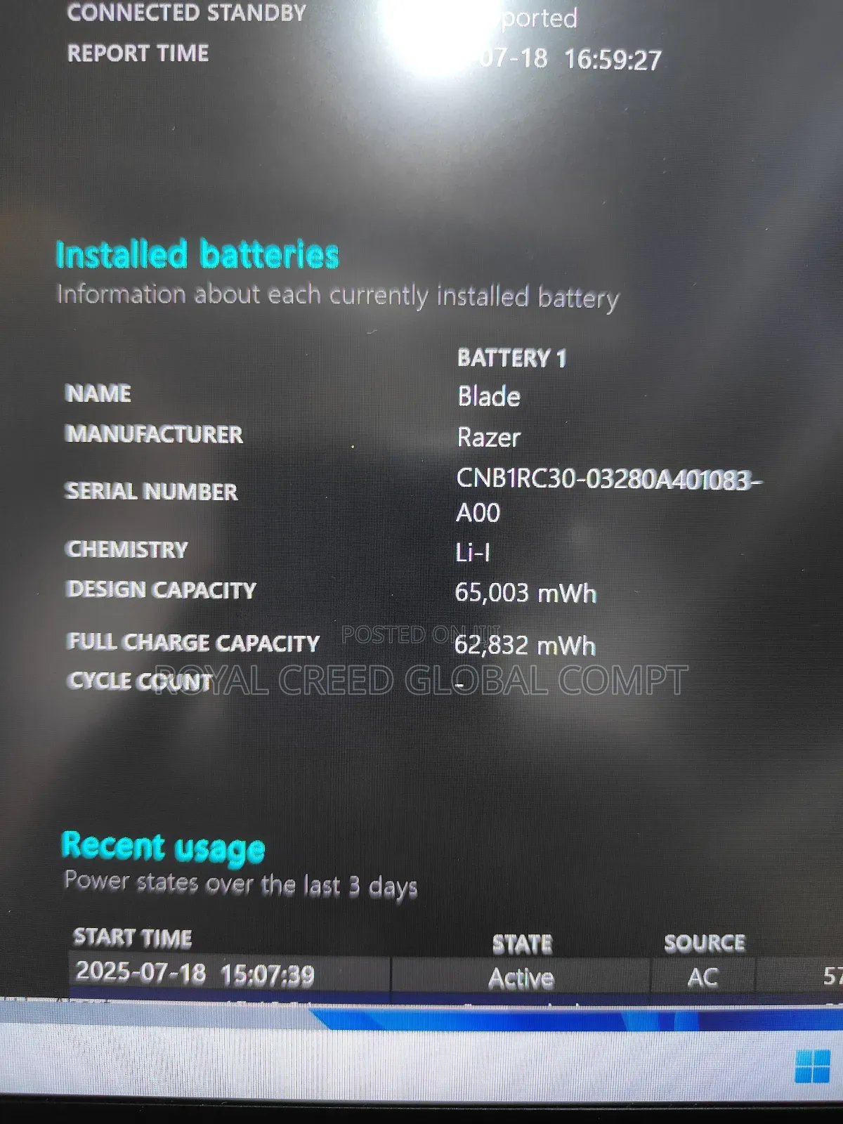 Laptop Razer Blade 64GB Intel Core I7 SSD 1T