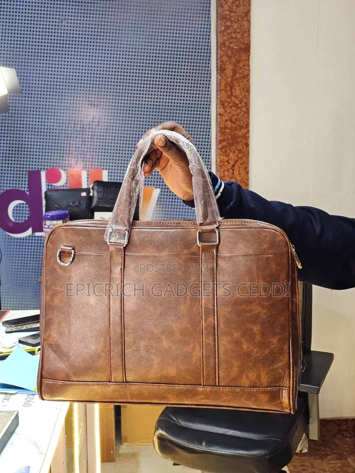 Top Men's Mont Blanc Brown Hand Bag/Laptop Bag