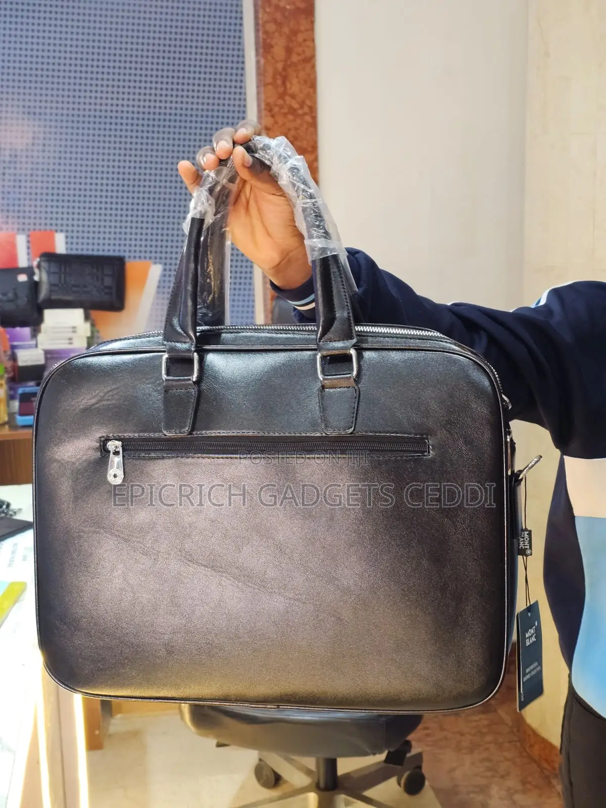 Top Men's Mont Blanc Black Hand Bag/Laptop Bag