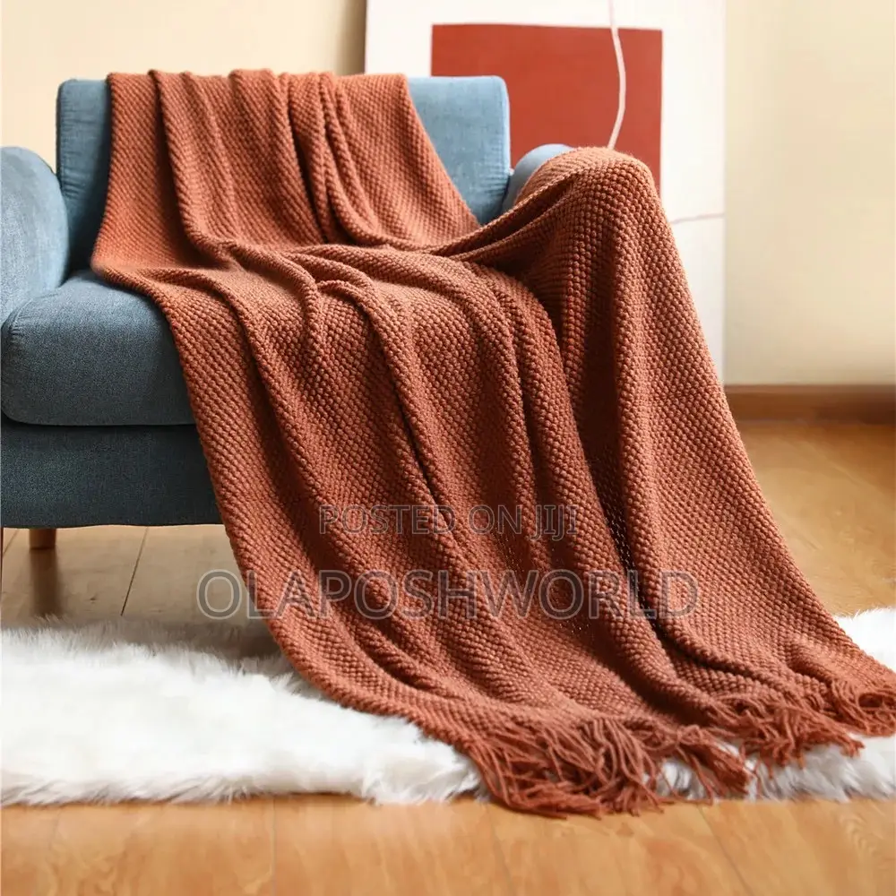 Burnt Orange Color Sofa Throw 182*120cm