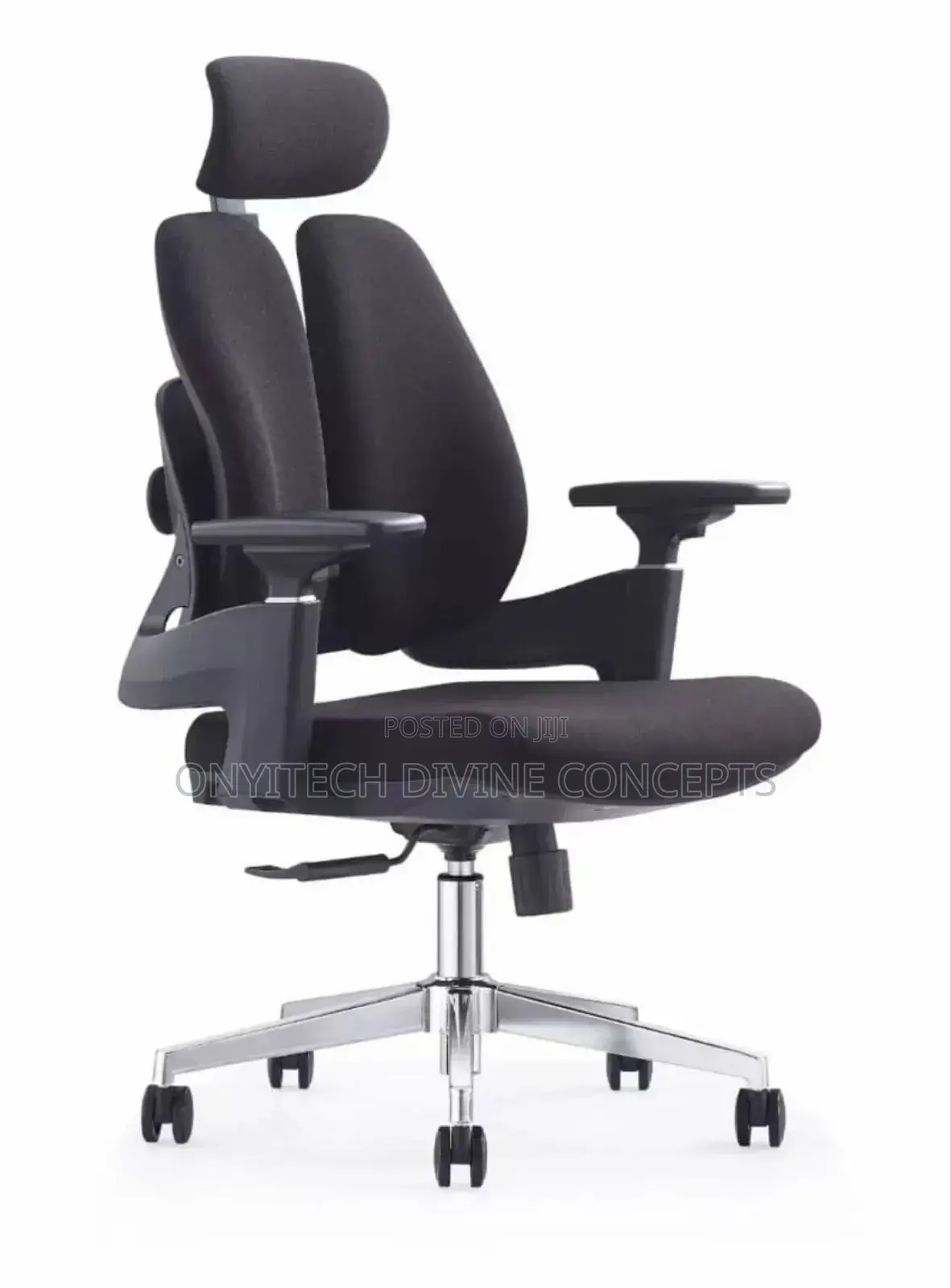 Ergonomic Office Swivel Chair Gray and Black