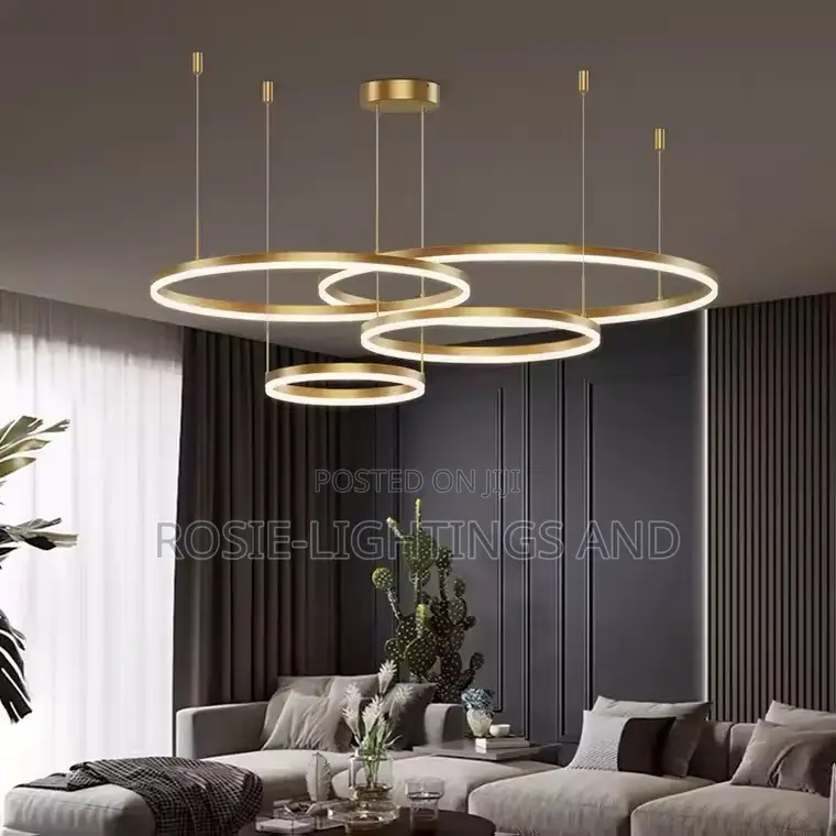 Modern Nordic Led Ceiling Light in Gold (800mm)