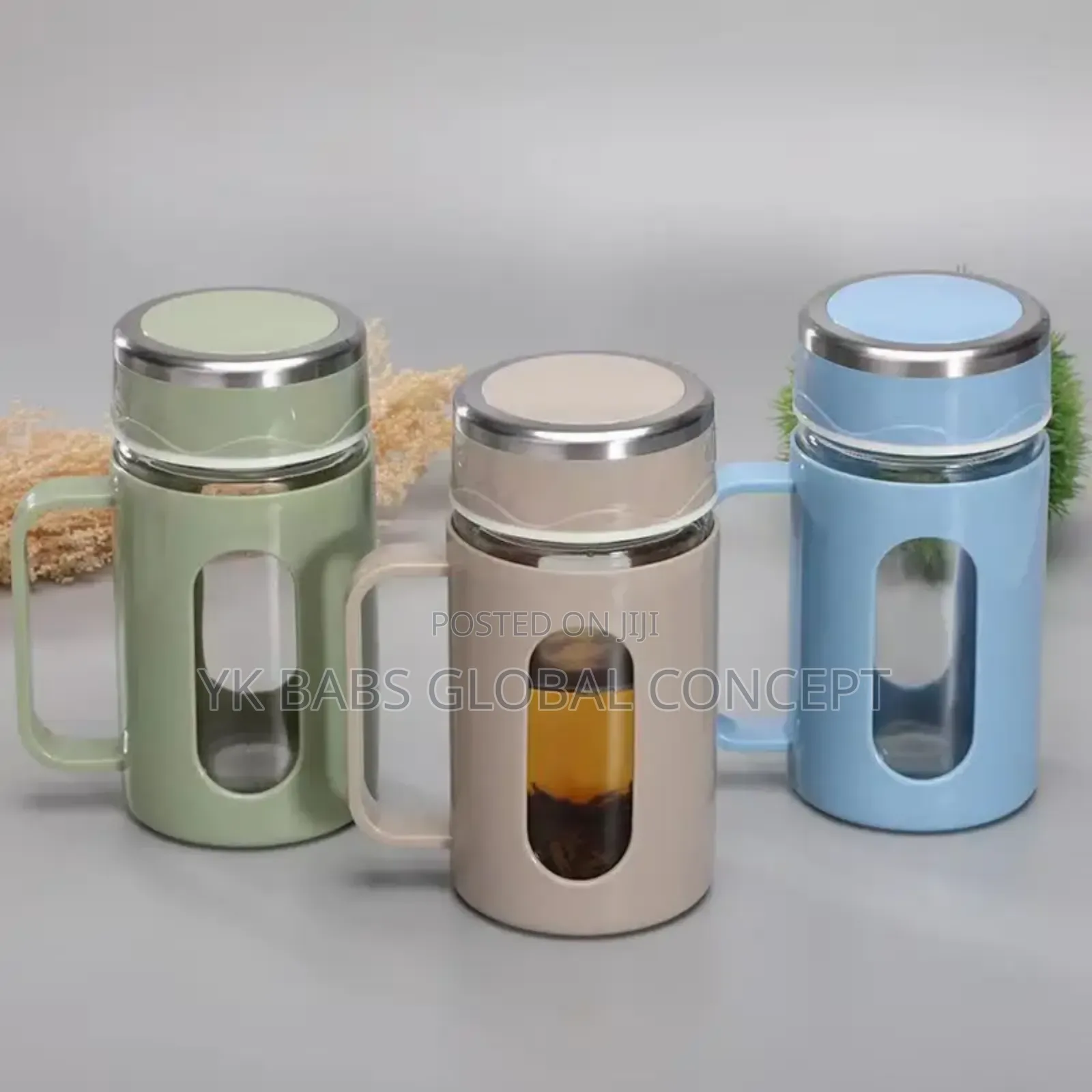 Double-Walled Glass Tea Cups With Handles