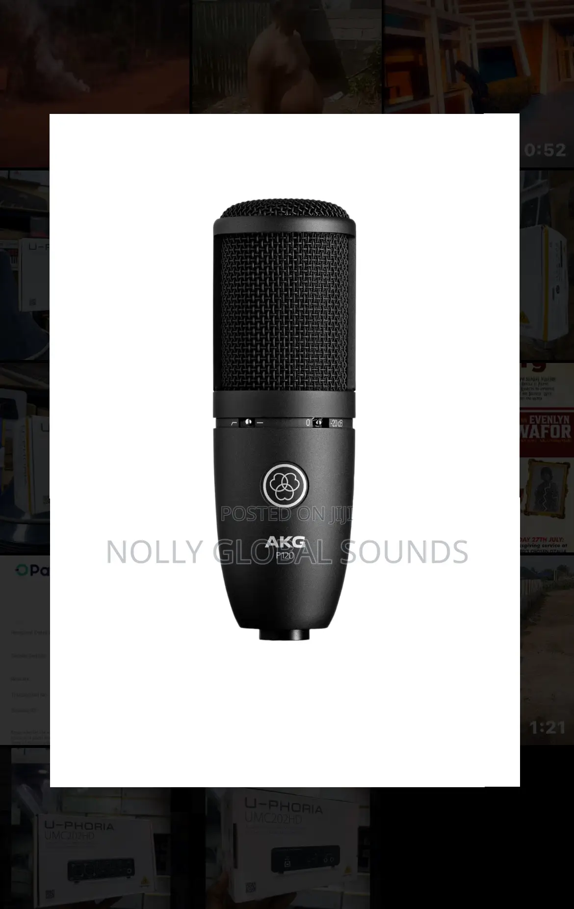 Akg P120 Studio Recording Condenser Microphone, Black
