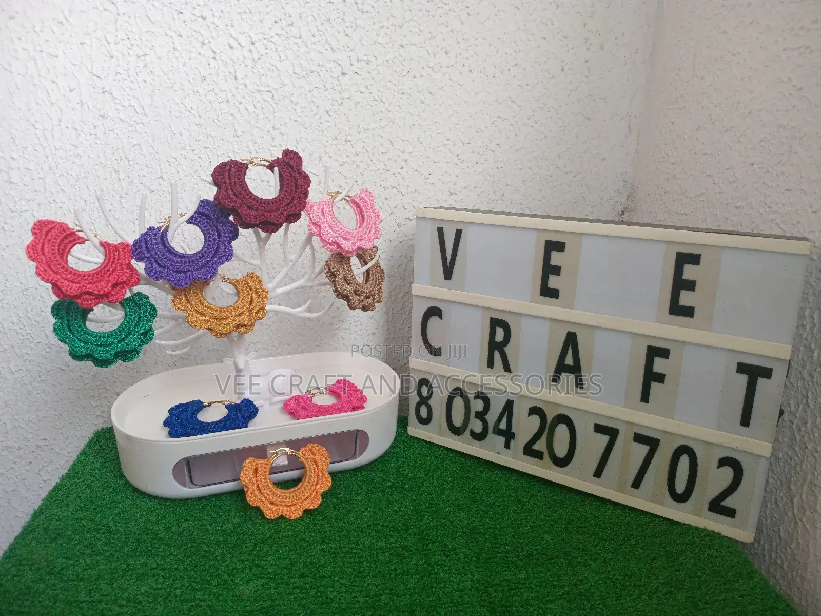 Crochet Hoop Earrings