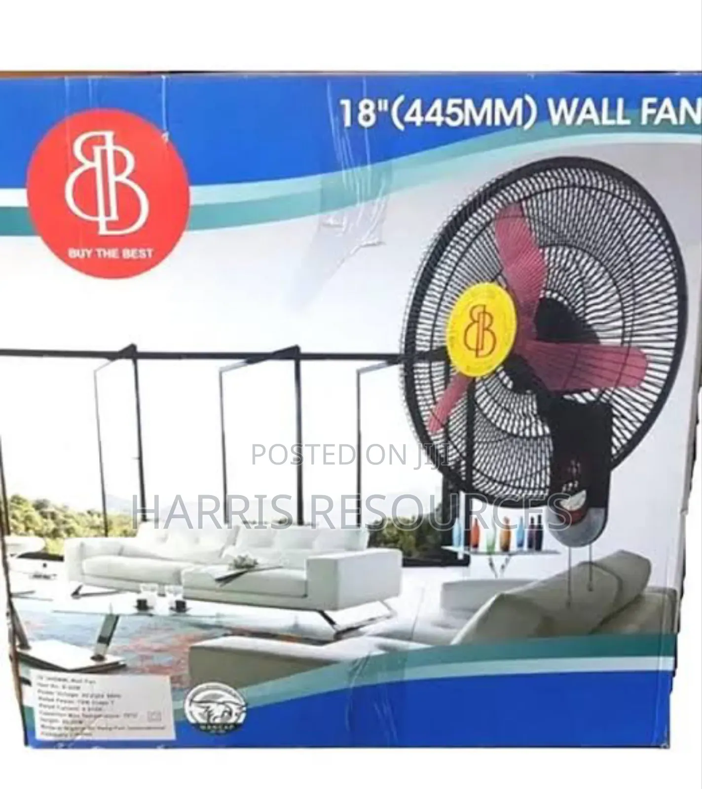 Bb Electric Wall Mounted Fan 18 Inches