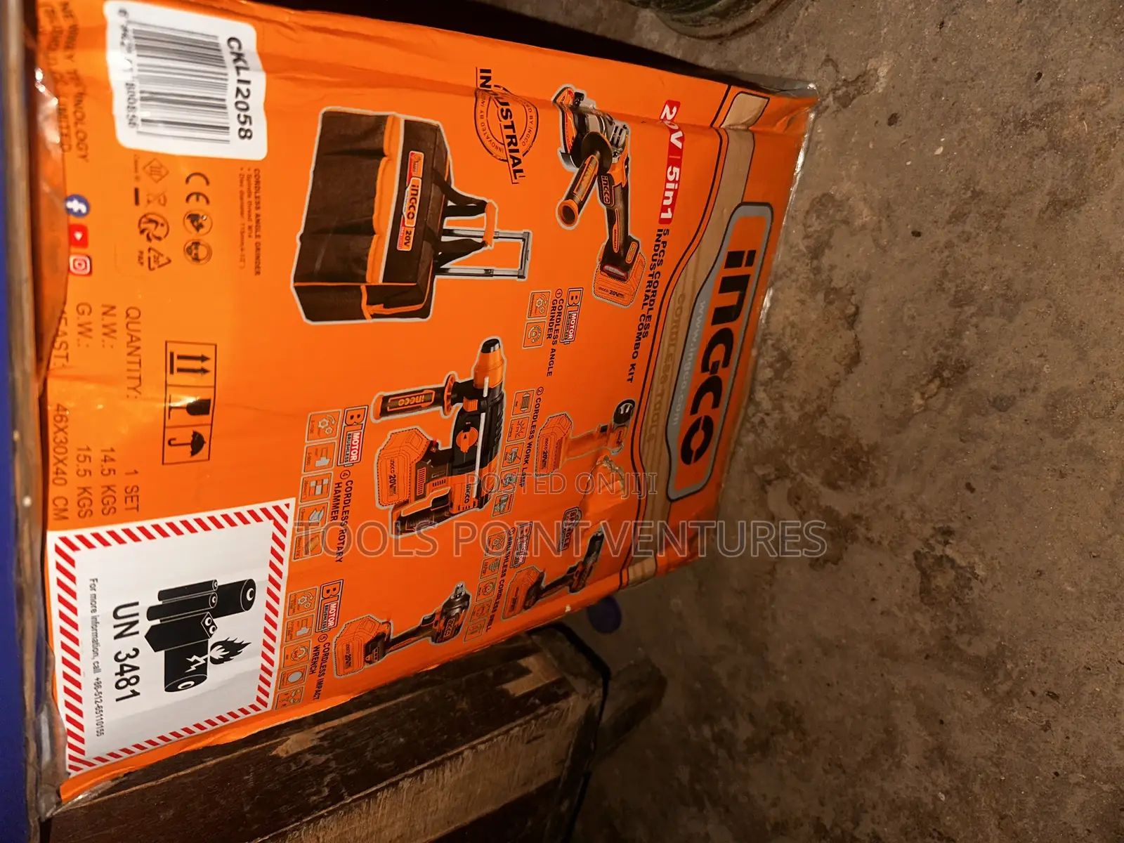 Ingco 5-in-1 Cordless Industrial Tool Set – 20v