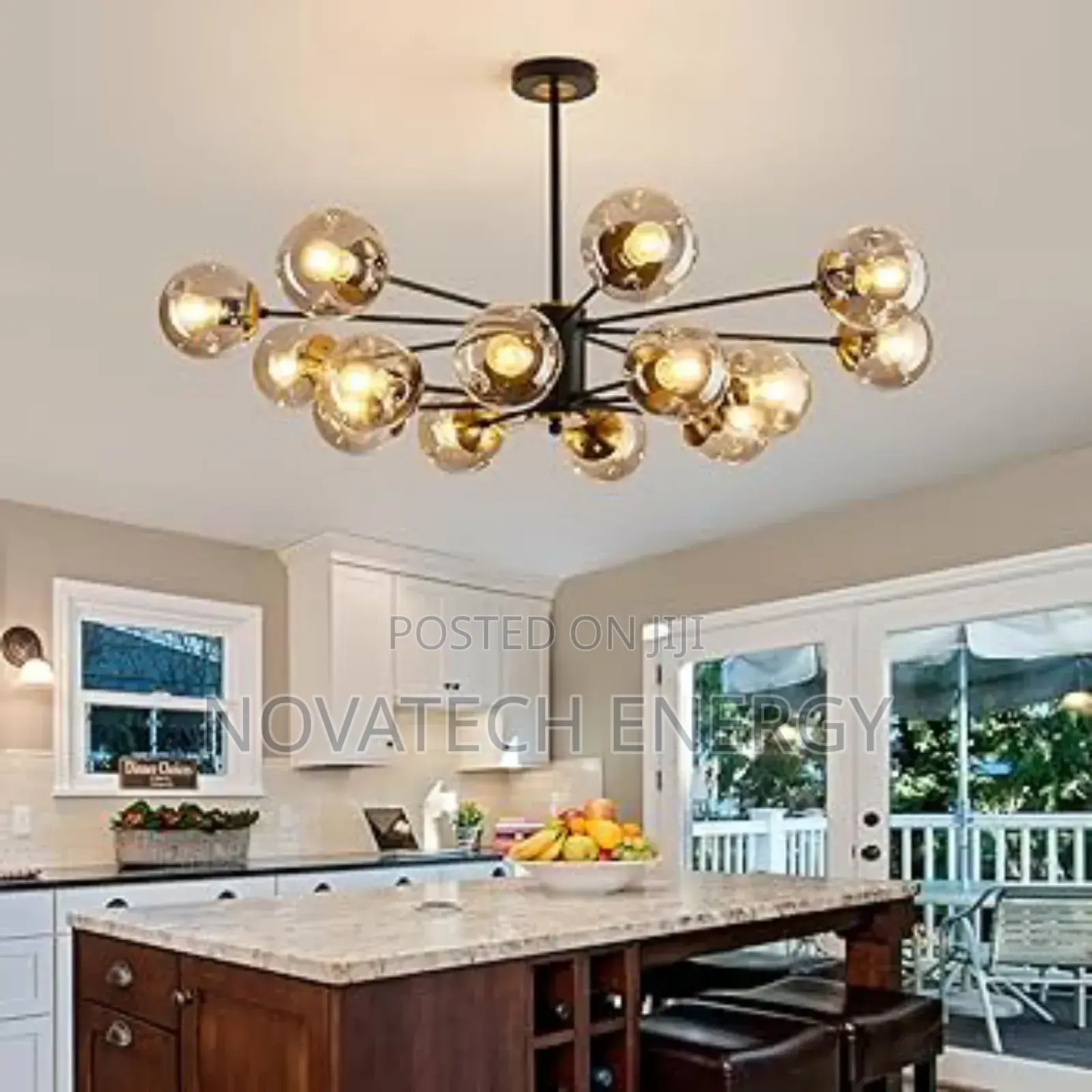 12 Globes Nordic Aesthetic Chandelier Light, Uses Bulb
