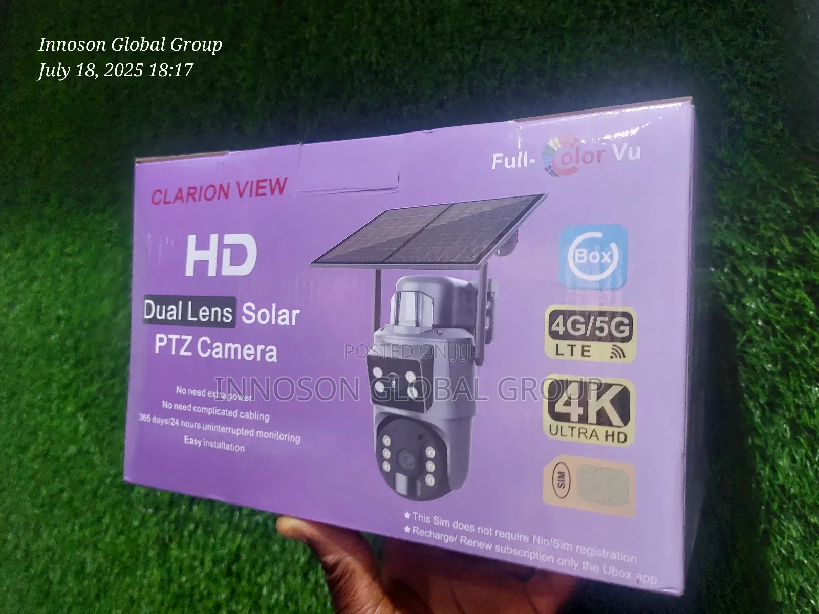 Dual Lens Ubox Solar Camera