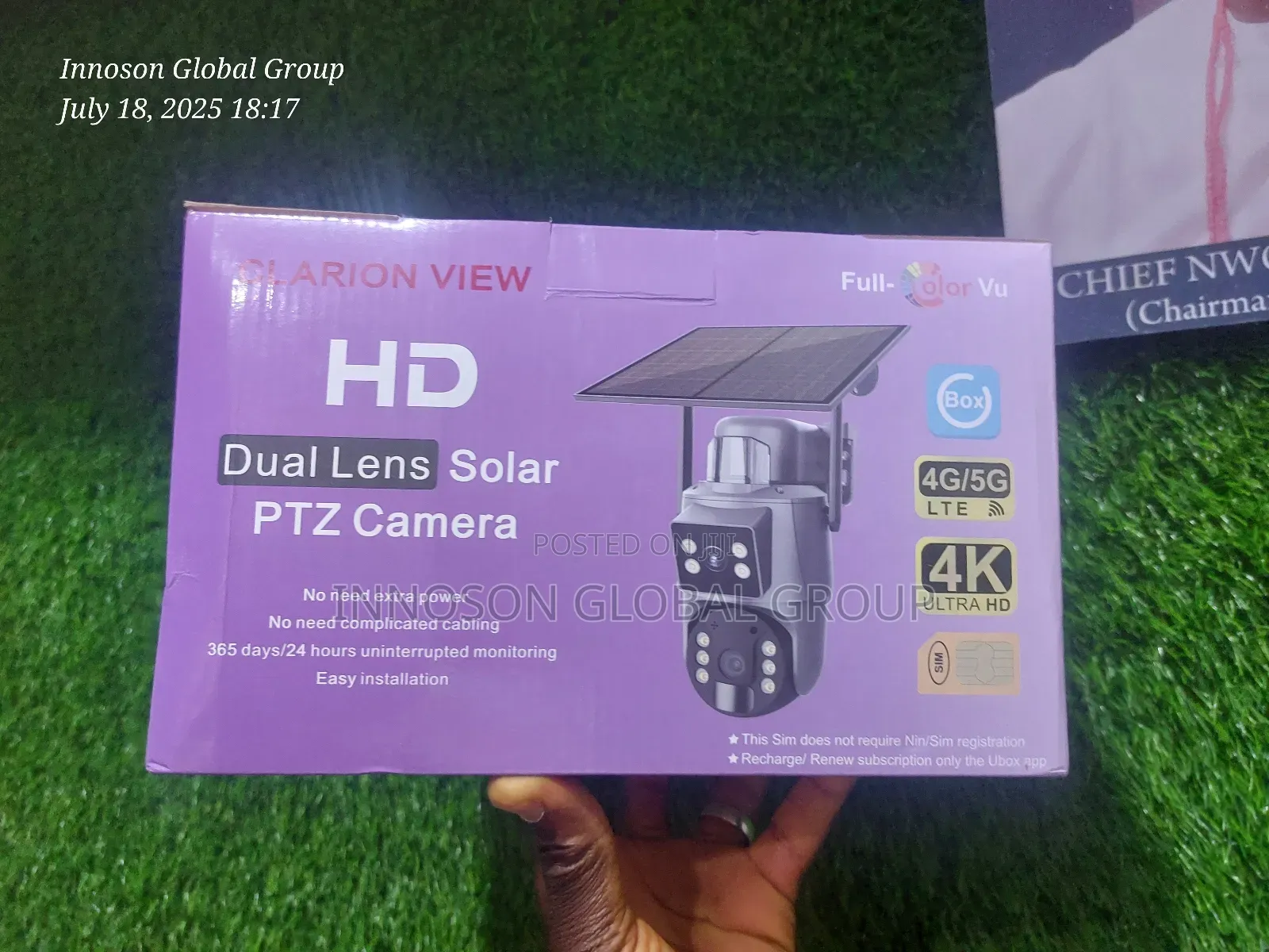 Dual Lens Ubox Solar Camera
