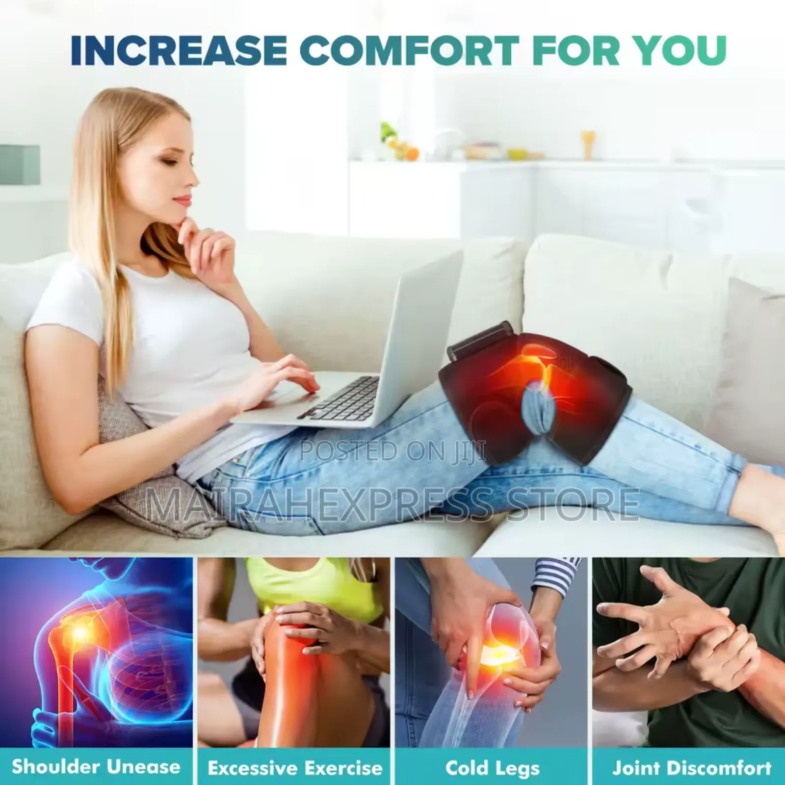 Rechargeable Heat Knee Massage Pad