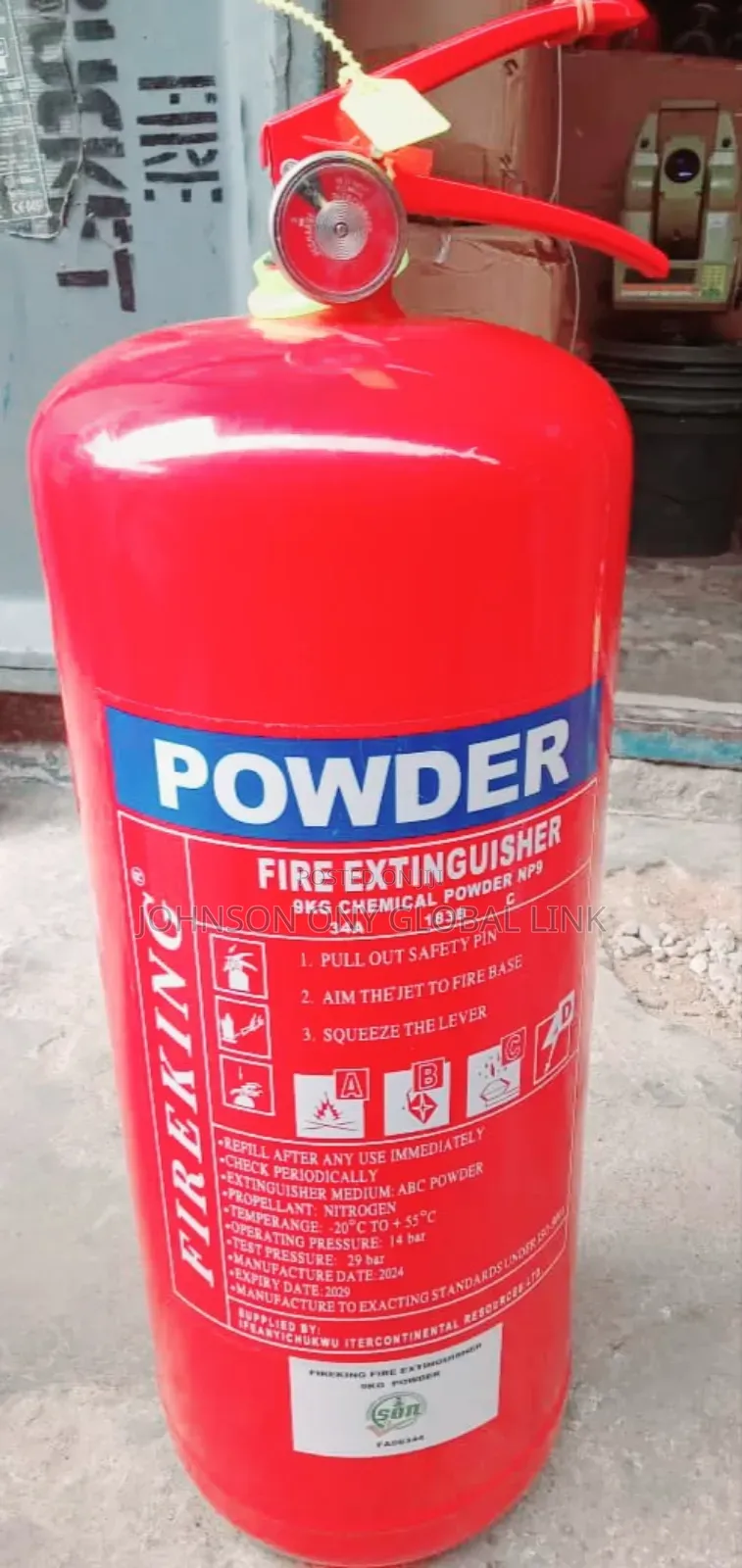 9kg Powder Fire Extinguisher
