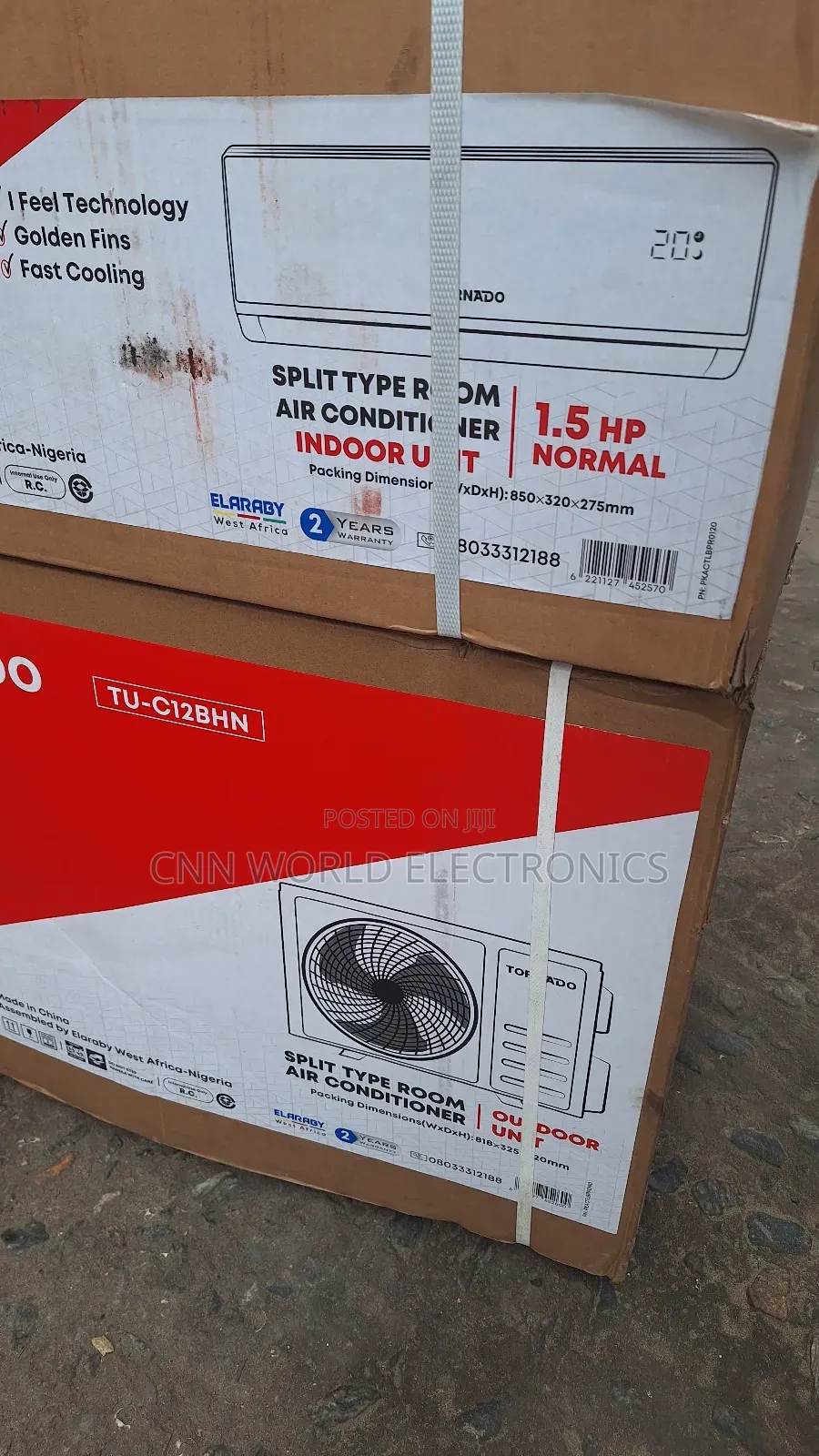 New Tornado Air Conditioner 1.5hp Split Copper Warranty