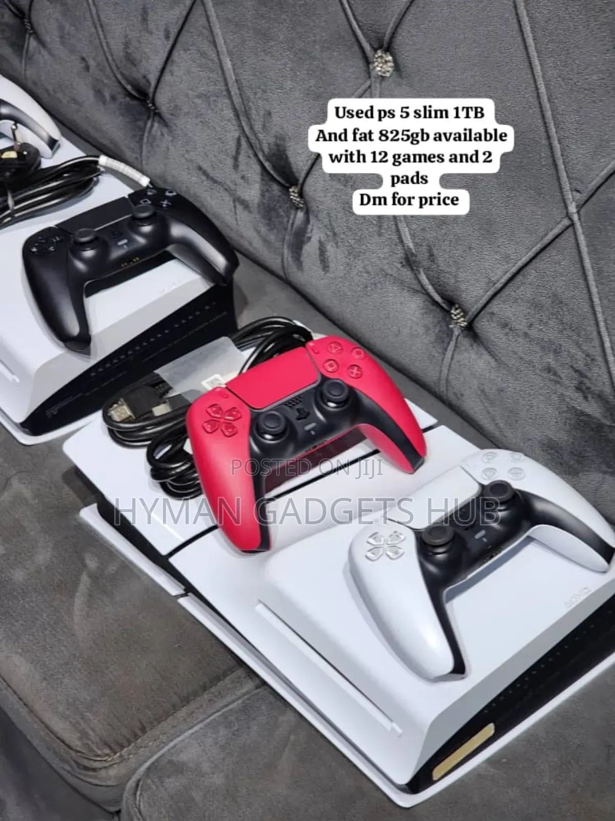 Foreign Used Ps5 Slim 1tb With 2 Controllers and 10 Games