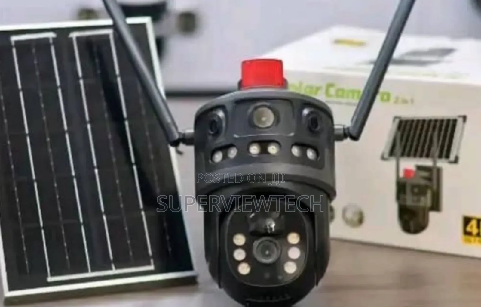 Solar CCTV Motion Tracking 3 Lens Camera