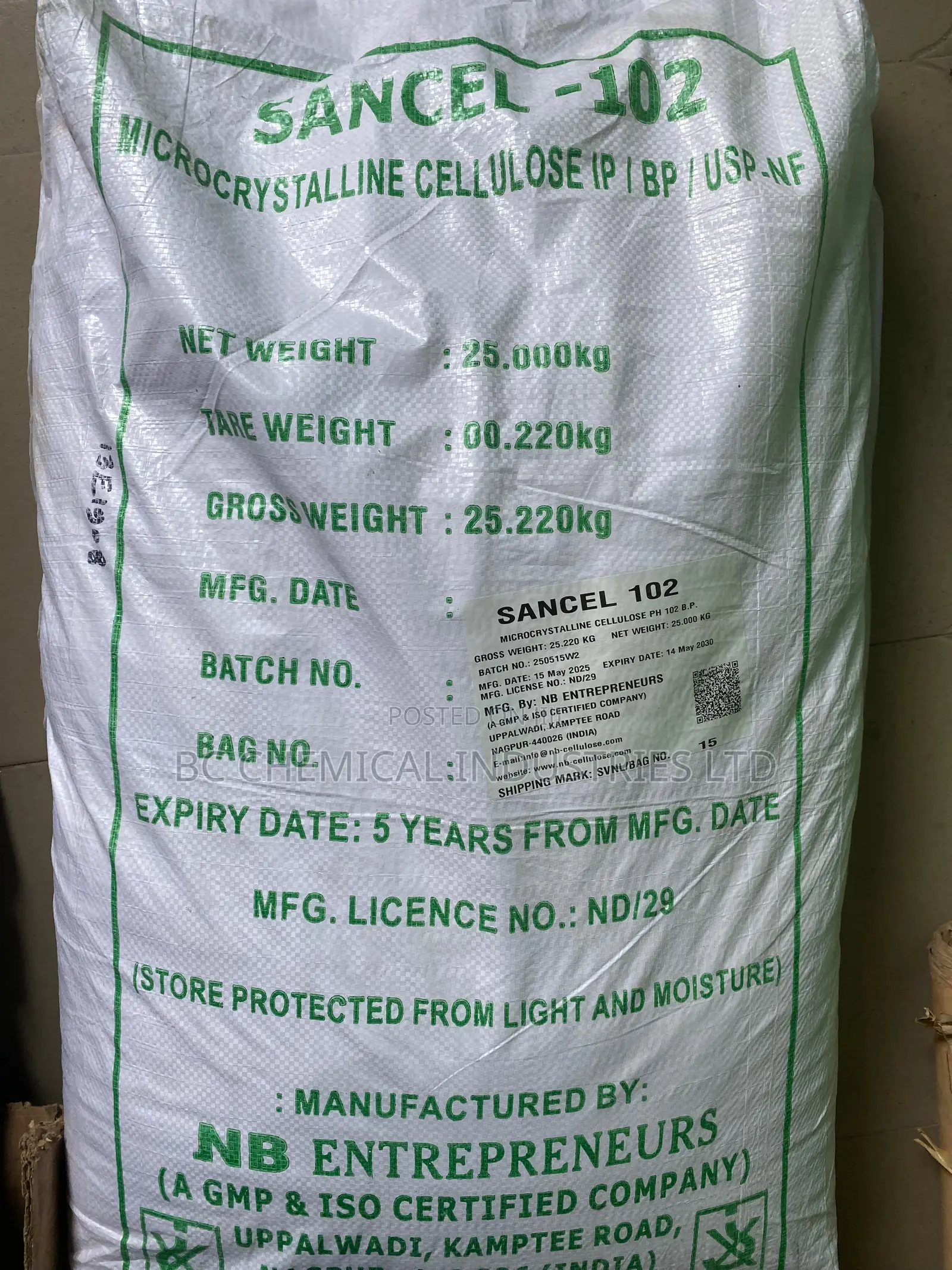 Microcrystalline Cellulose 102, Ip,Bp,Usp ,Ep