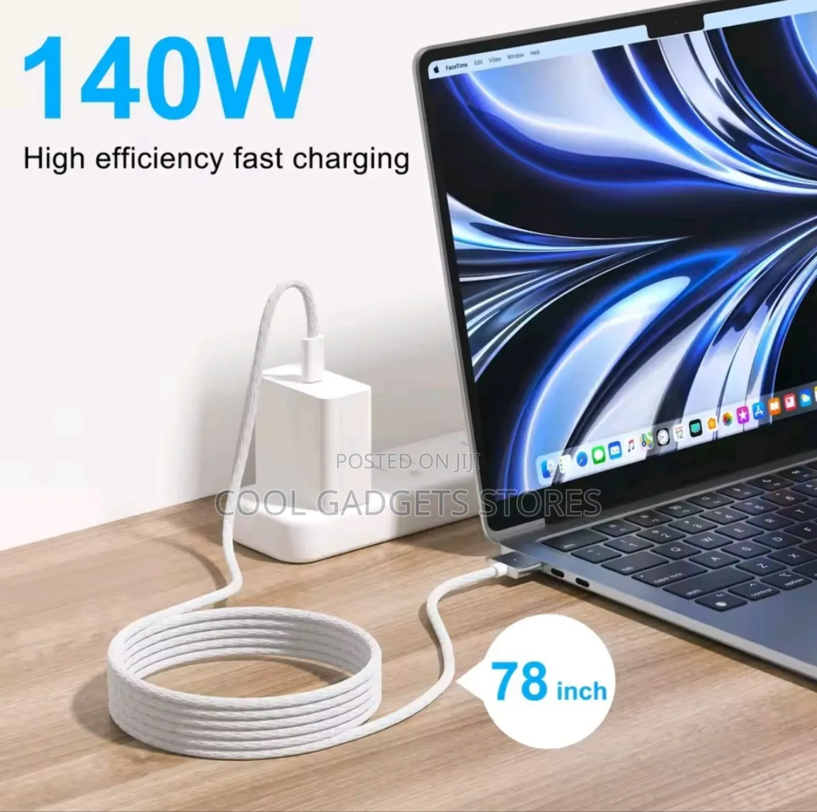 Type C to Magsafe 3 Magnetic Charger Cord for Macbook Laptop