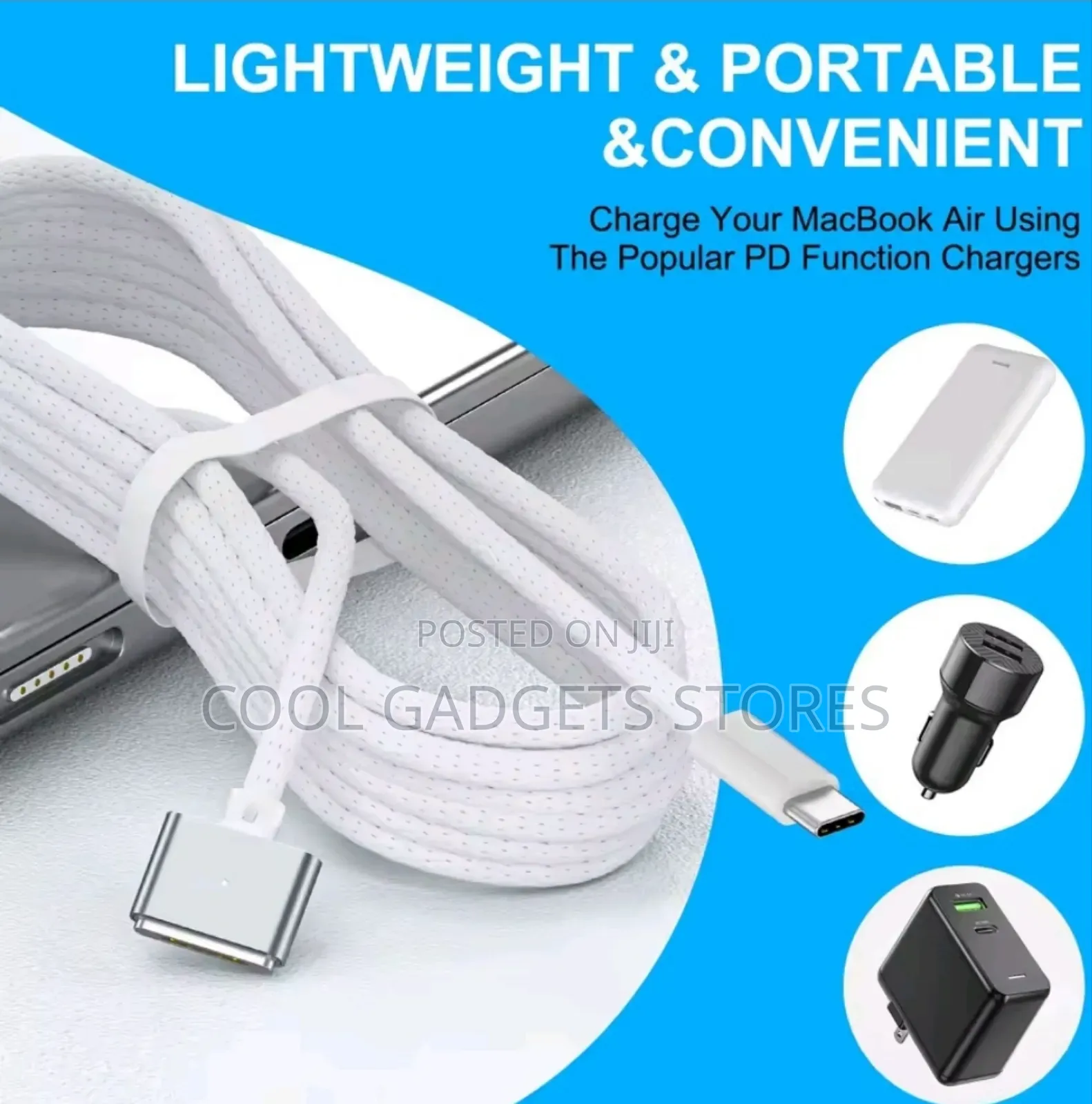 Type C to Magsafe 3 Magnetic Charger Cord for Macbook Laptop