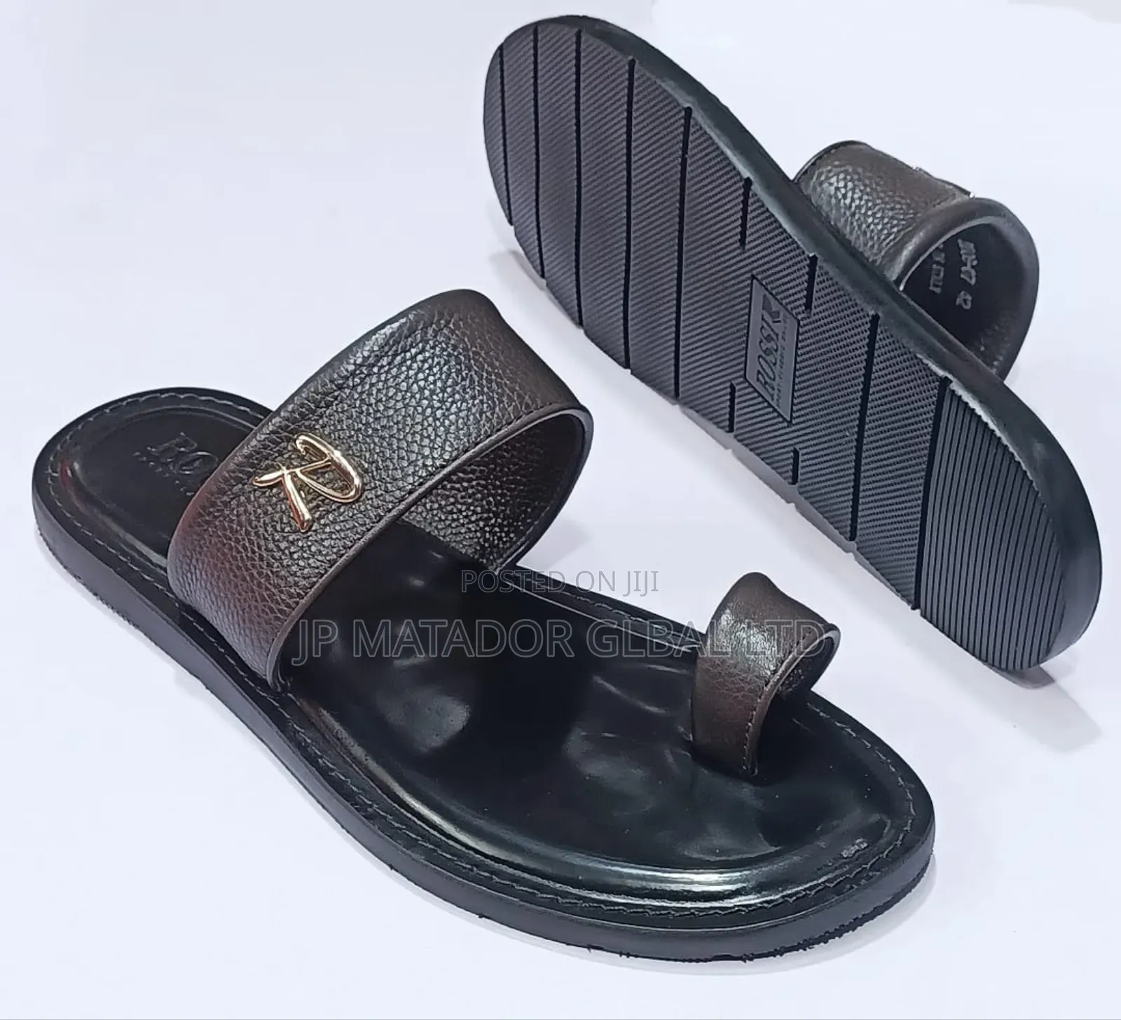 Pure Leather!! Italian Slippers Slide