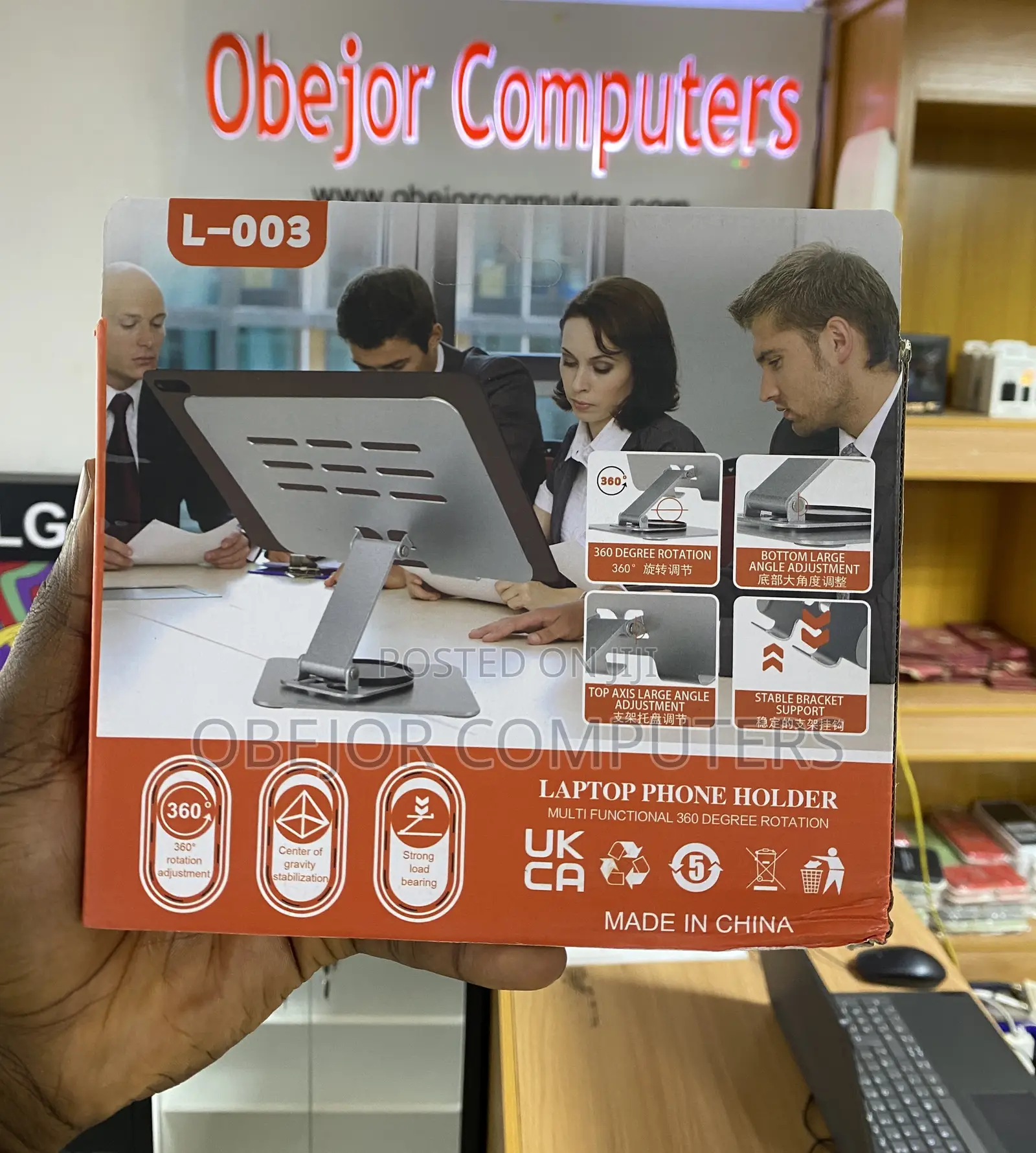 L-003 Stand Desktop Foldable 360° Rotatable Tablet, Laptop