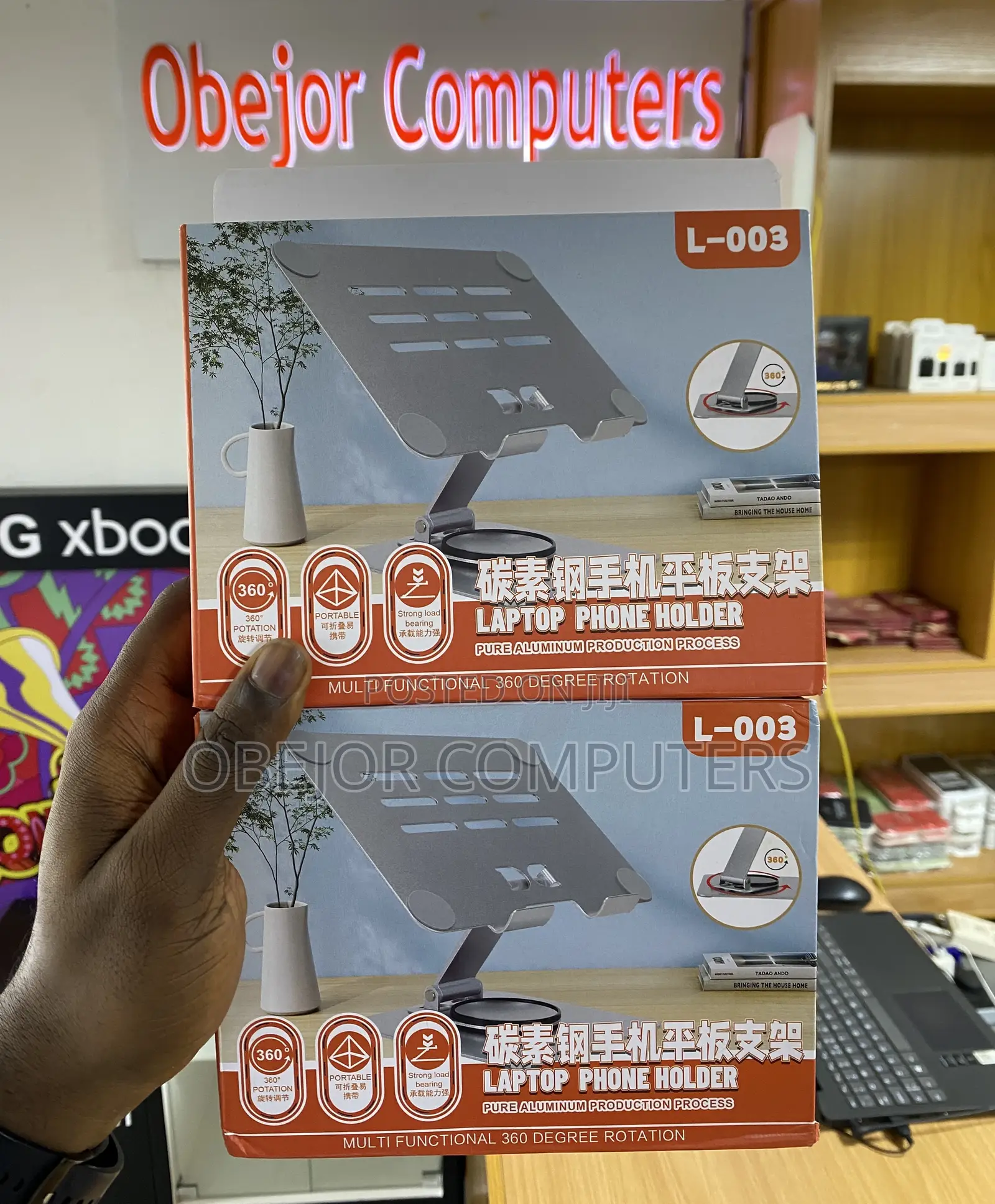 L-003 Stand Desktop Foldable 360° Rotatable Tablet, Laptop