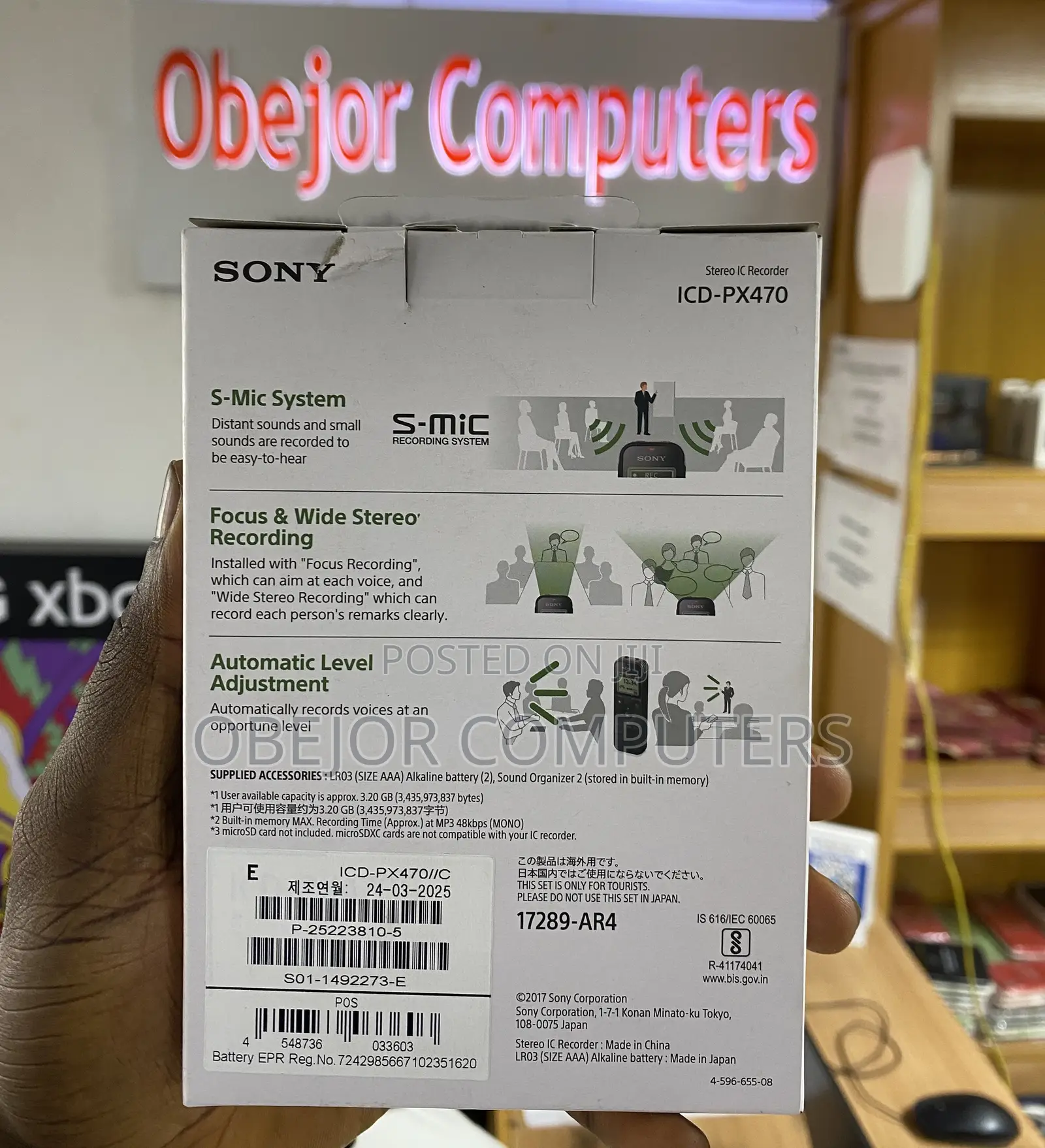 Sony Icd-Px470 Stereo Digital Voice Recorder