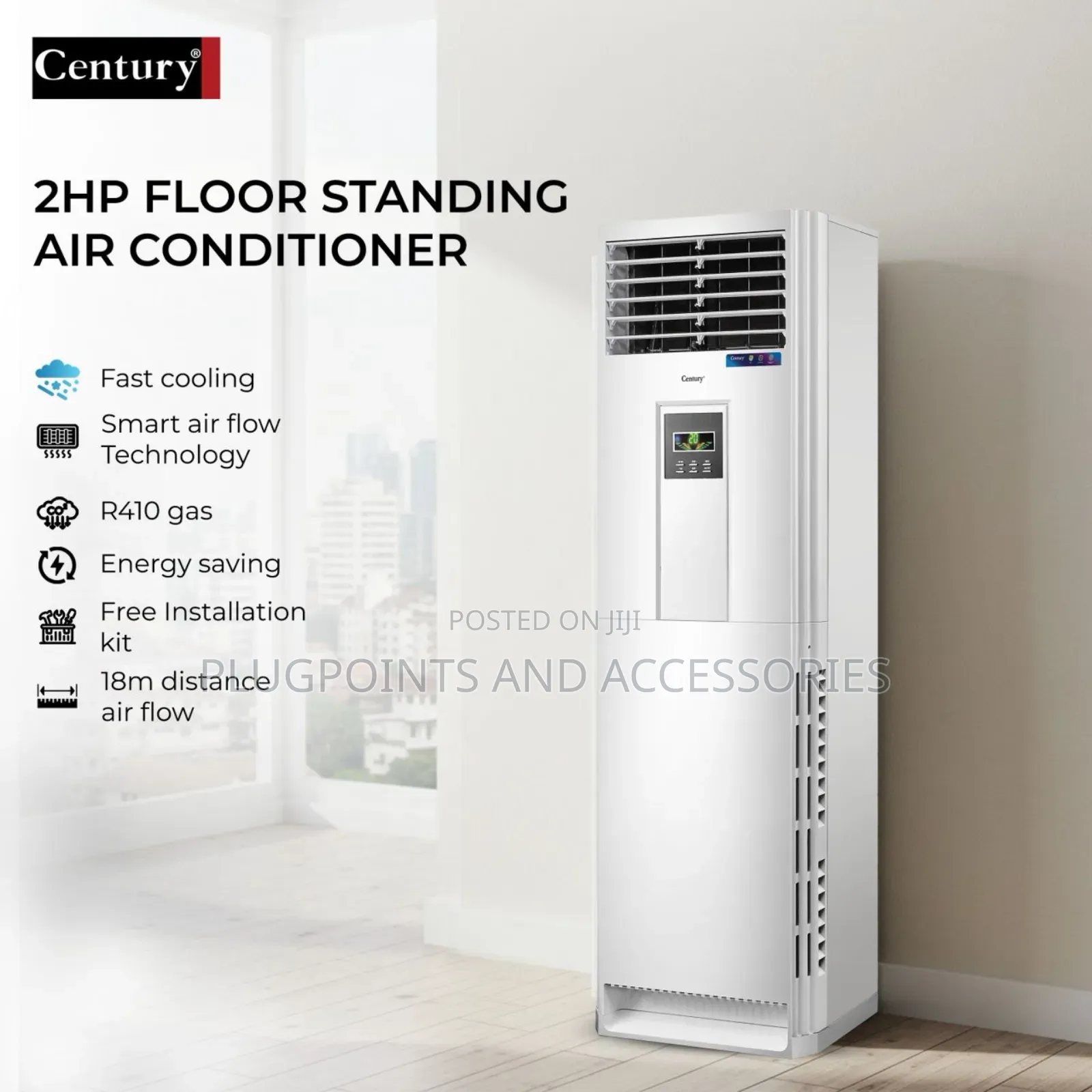 Century 2hp Airconditioner Standing Unit + Free Install Kit