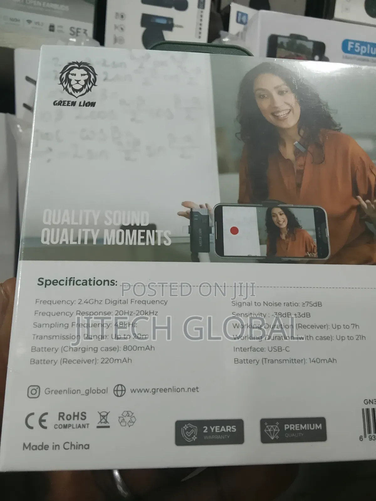Green Lion 3 in 1 360° Wireless Noise Cancelling Microphone