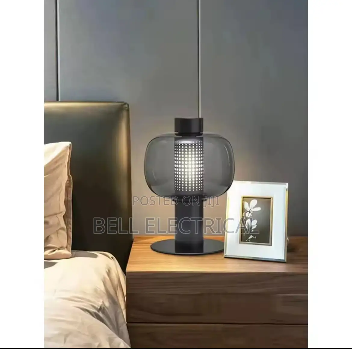 Black Spot Retro Glass Small Table Lamp