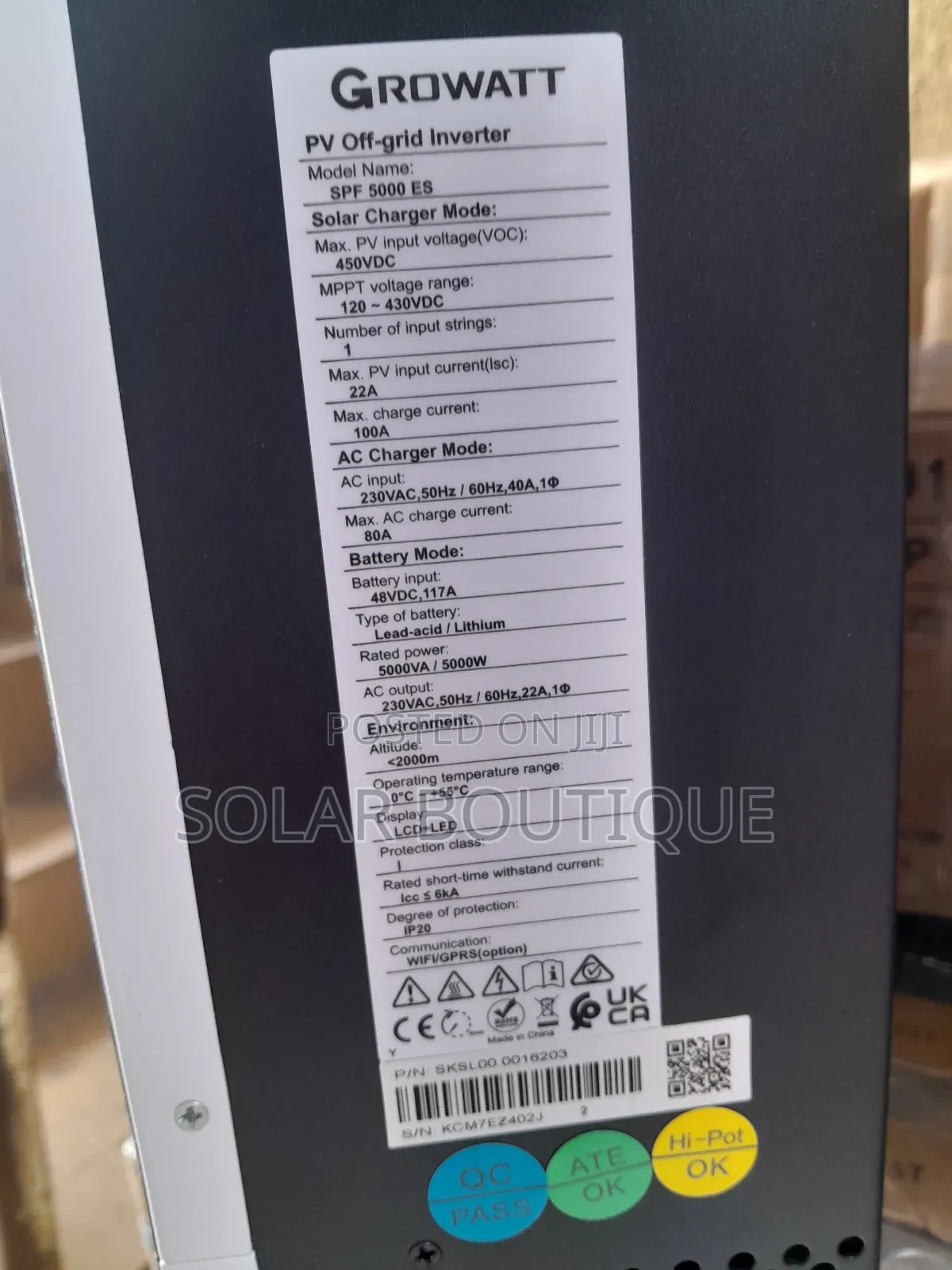 5kva 48v Growat Hybrid Inverter