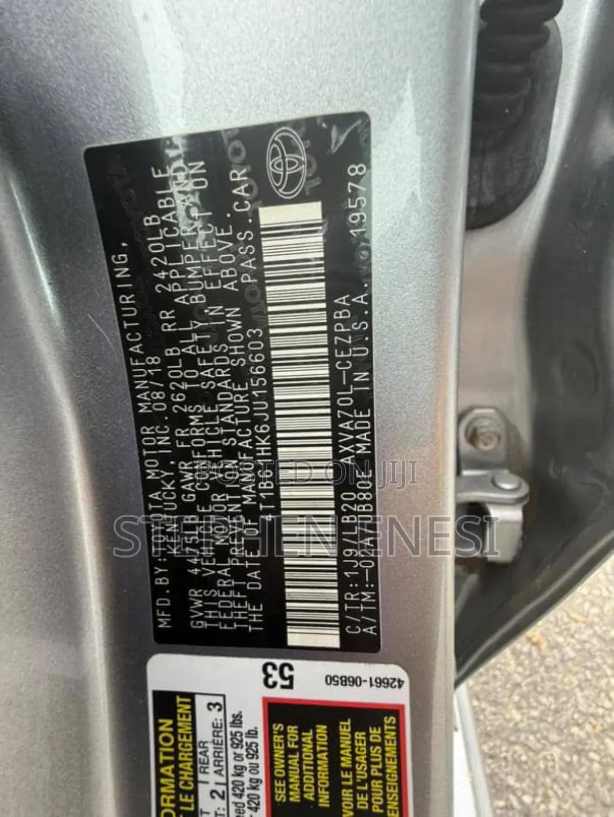 Toyota Camry 2019 Silver
