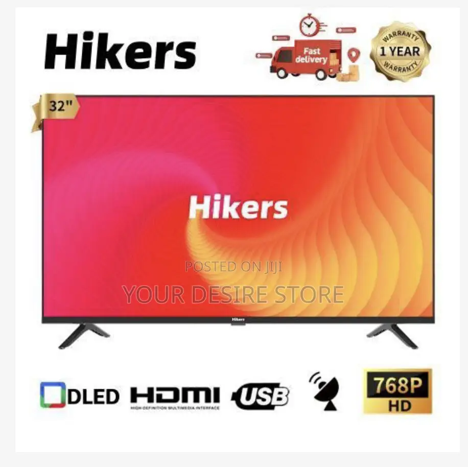 Hikers 32'' Inches Frameless Hd Led Tv-Black