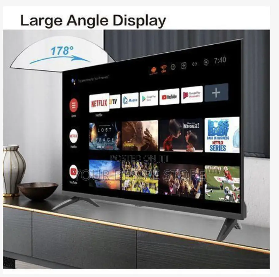 Hikers 43'' Inch Frameless Android Smart FHD Led Tv - Black